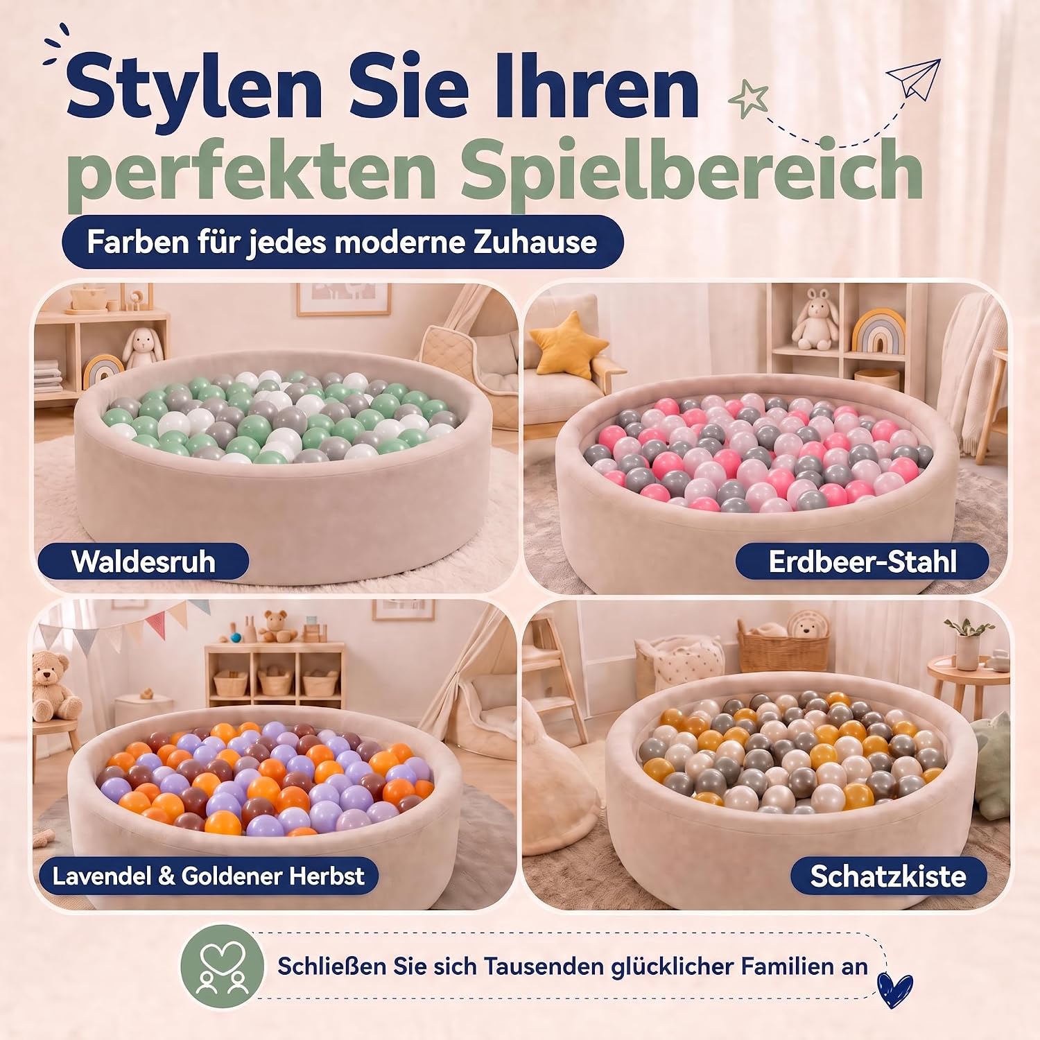 Bällebad Bälle 100er Set - Robuste 6 cm Spielbälle für Kinder