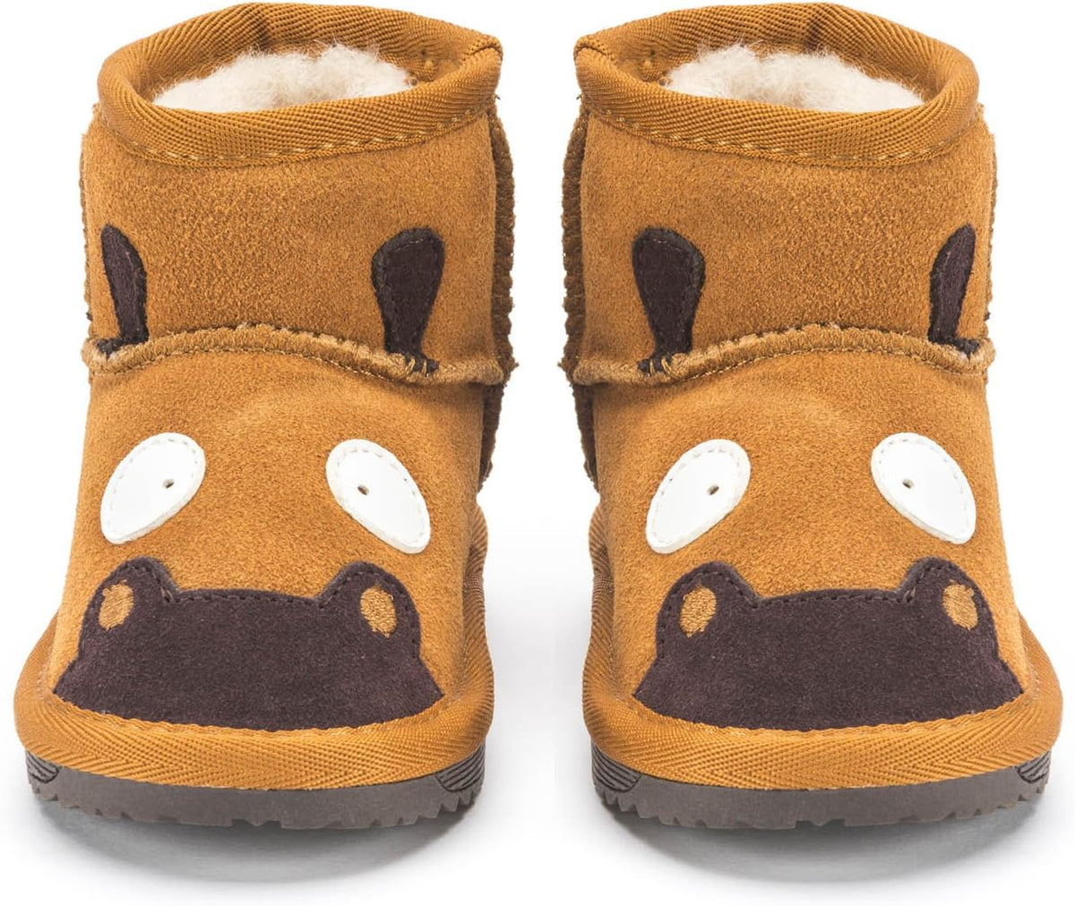 Snugs Kinder Lammfellstiefel – Warme Winterstiefel aus Rauleder #Farbe_Hellbraun