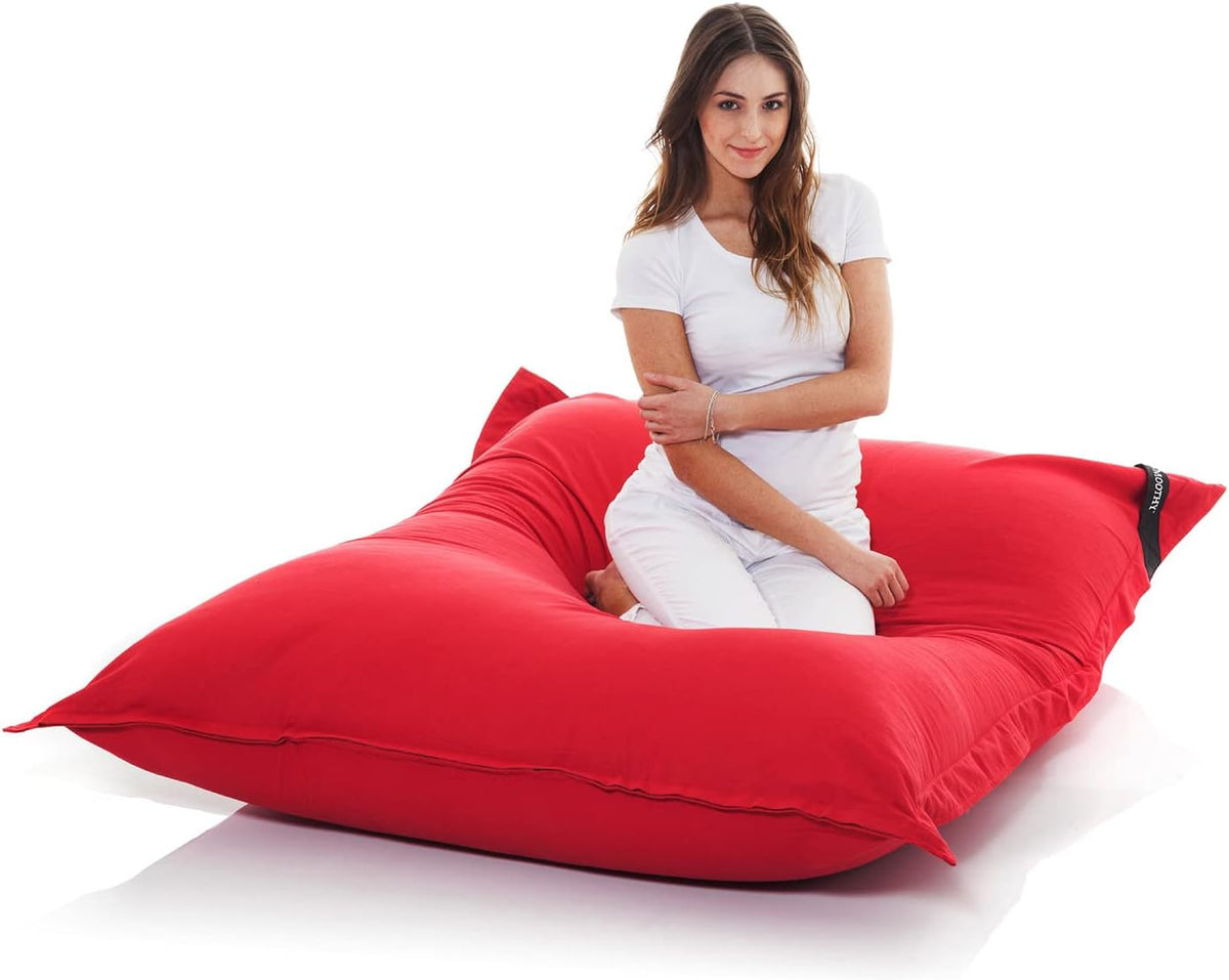 Smoothy Sitzsack XXL Classic Cotton 180x140 cm – Feuer-Rot