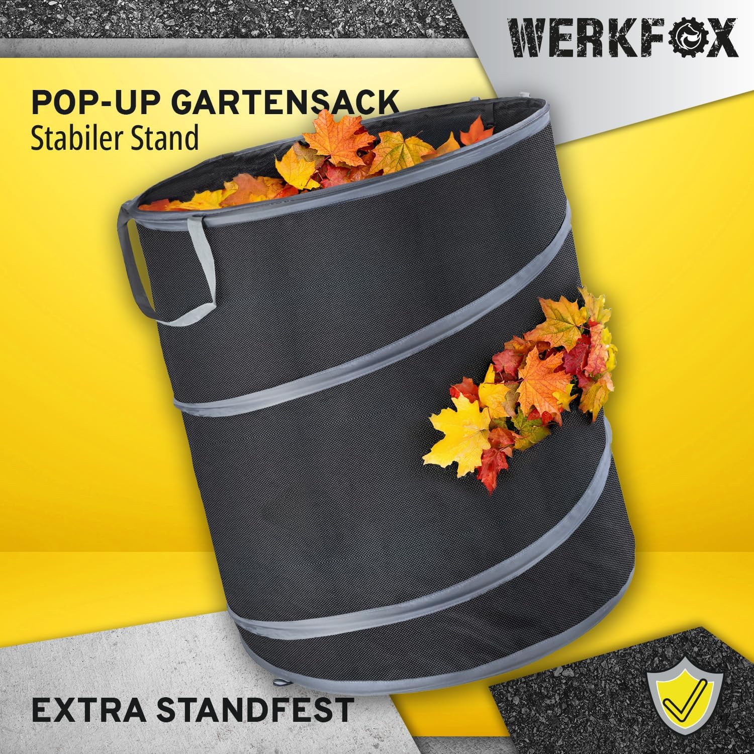 Pop-Up Garten-Abfallsack - Selbststehender Laubsack, 215 Liter