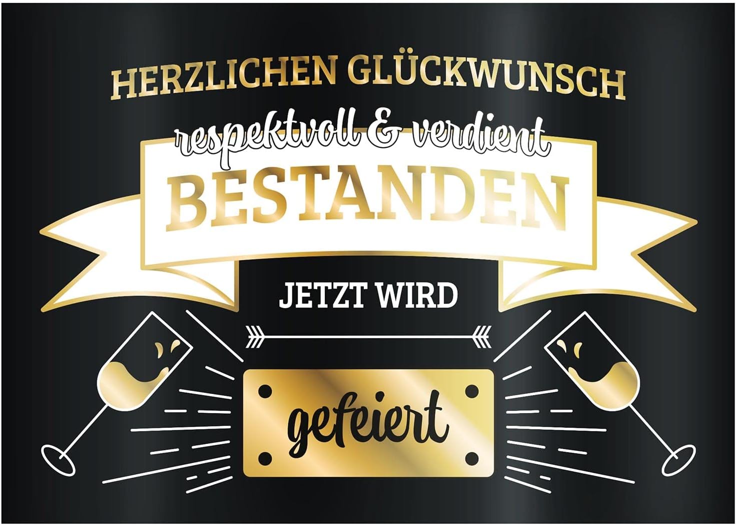 3x Flaschenetikett Verdient Bestanden – Geschenk für Prüfungen #Thema_Banderole