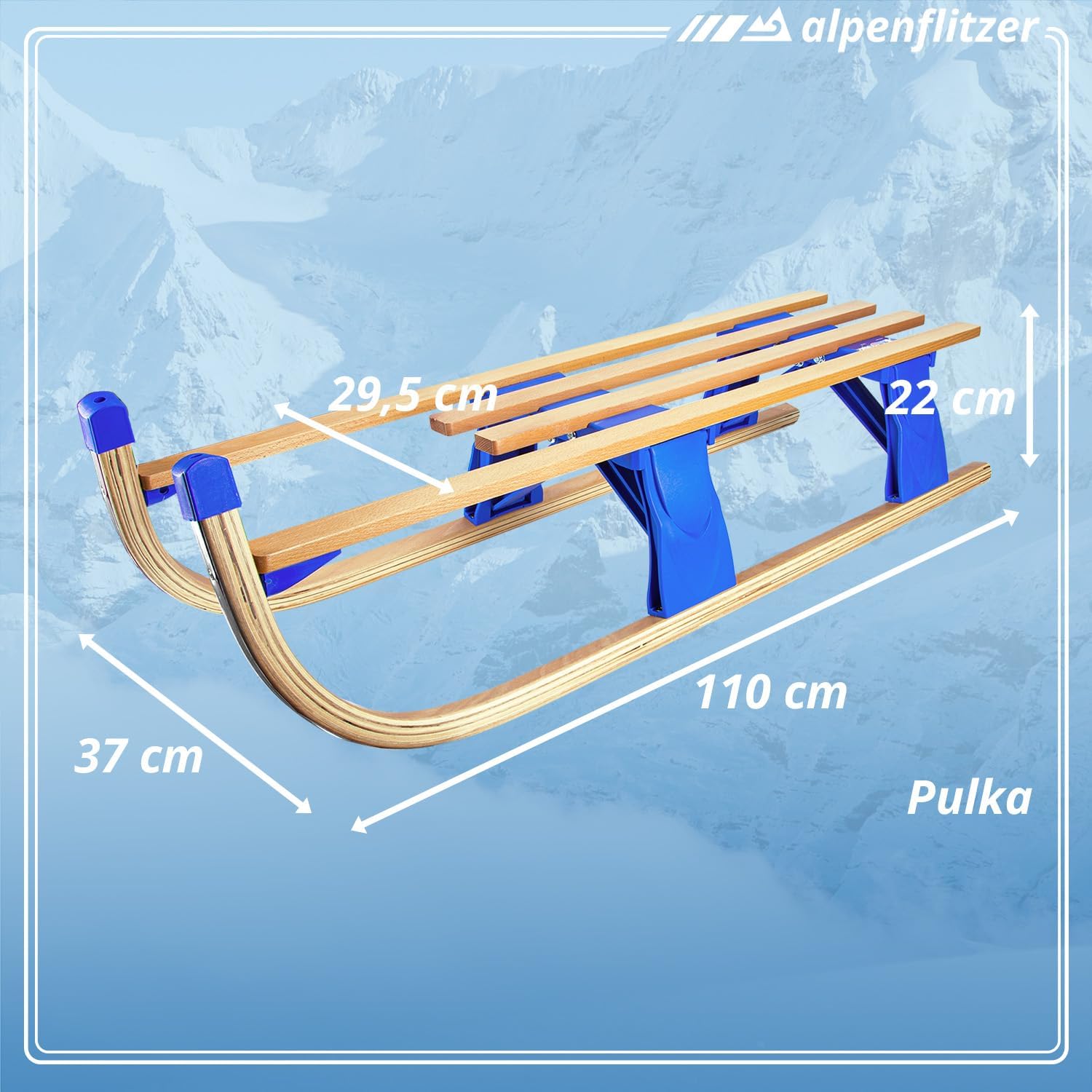 1-B Ware Alpenflitzer Klappschlitten