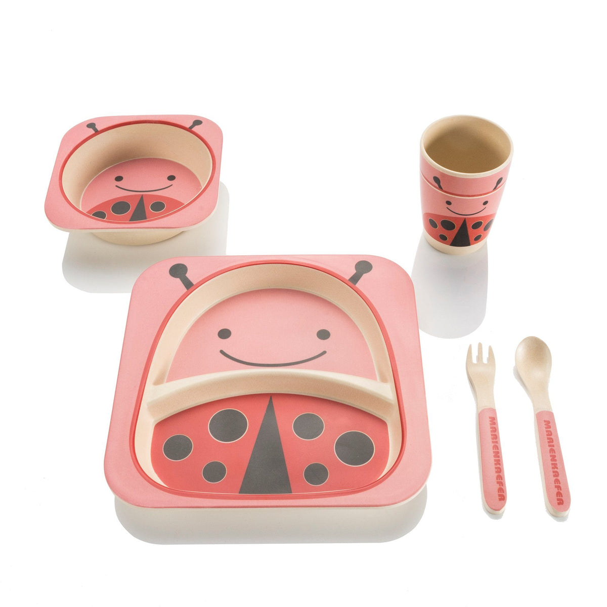 Rutschfestes 5-teiliges Kindergeschirr-Set - BPA-frei & Nachhaltig #Variante_Käfer