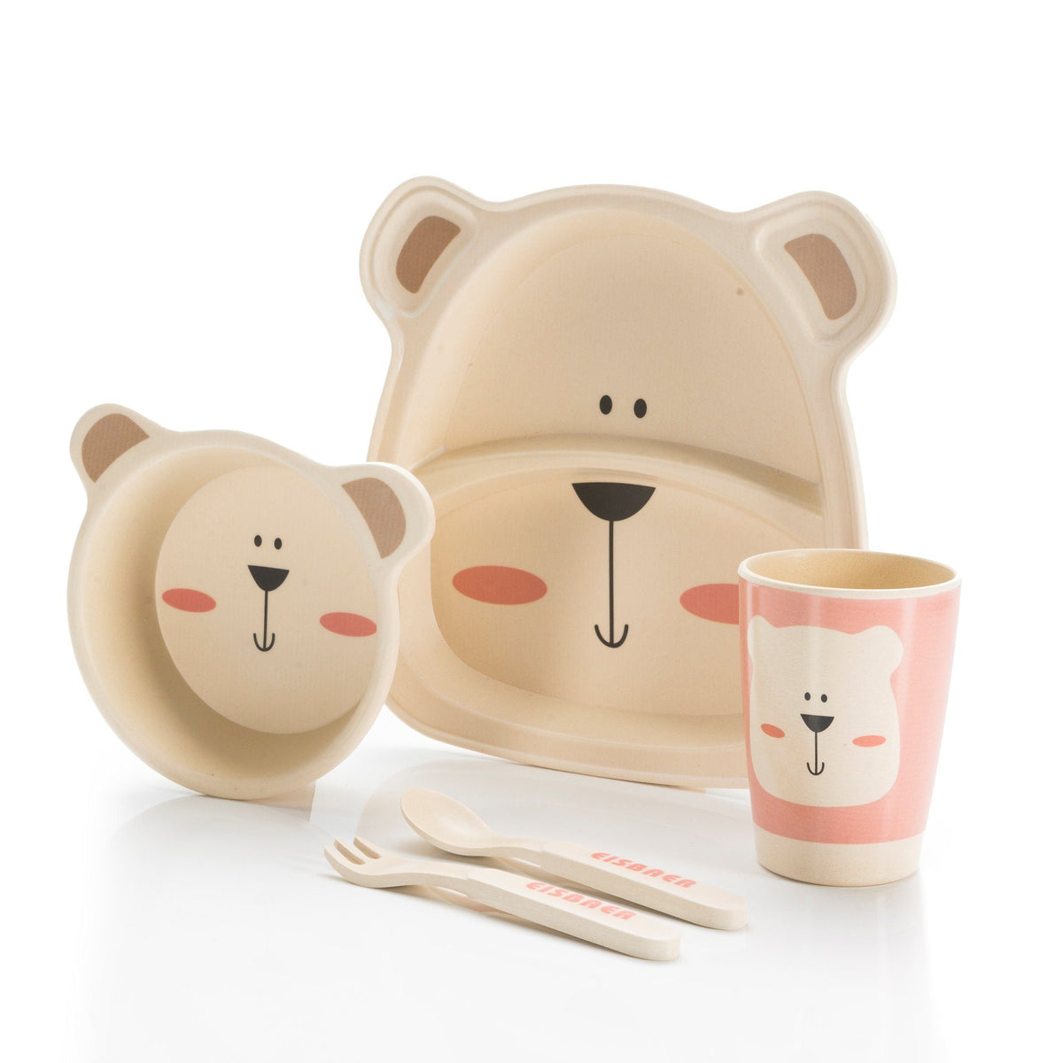 Rutschfestes 5-teiliges Kindergeschirr-Set - BPA-frei & Nachhaltig #Variante_Eisbär