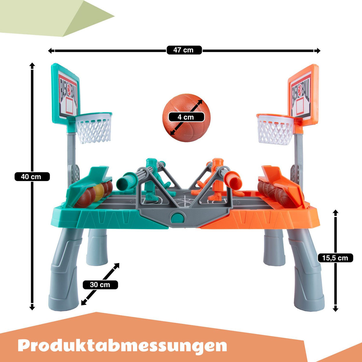 Basketball & Kicker Tischspiel - Kompaktes Action-Wurfspiel – PT02