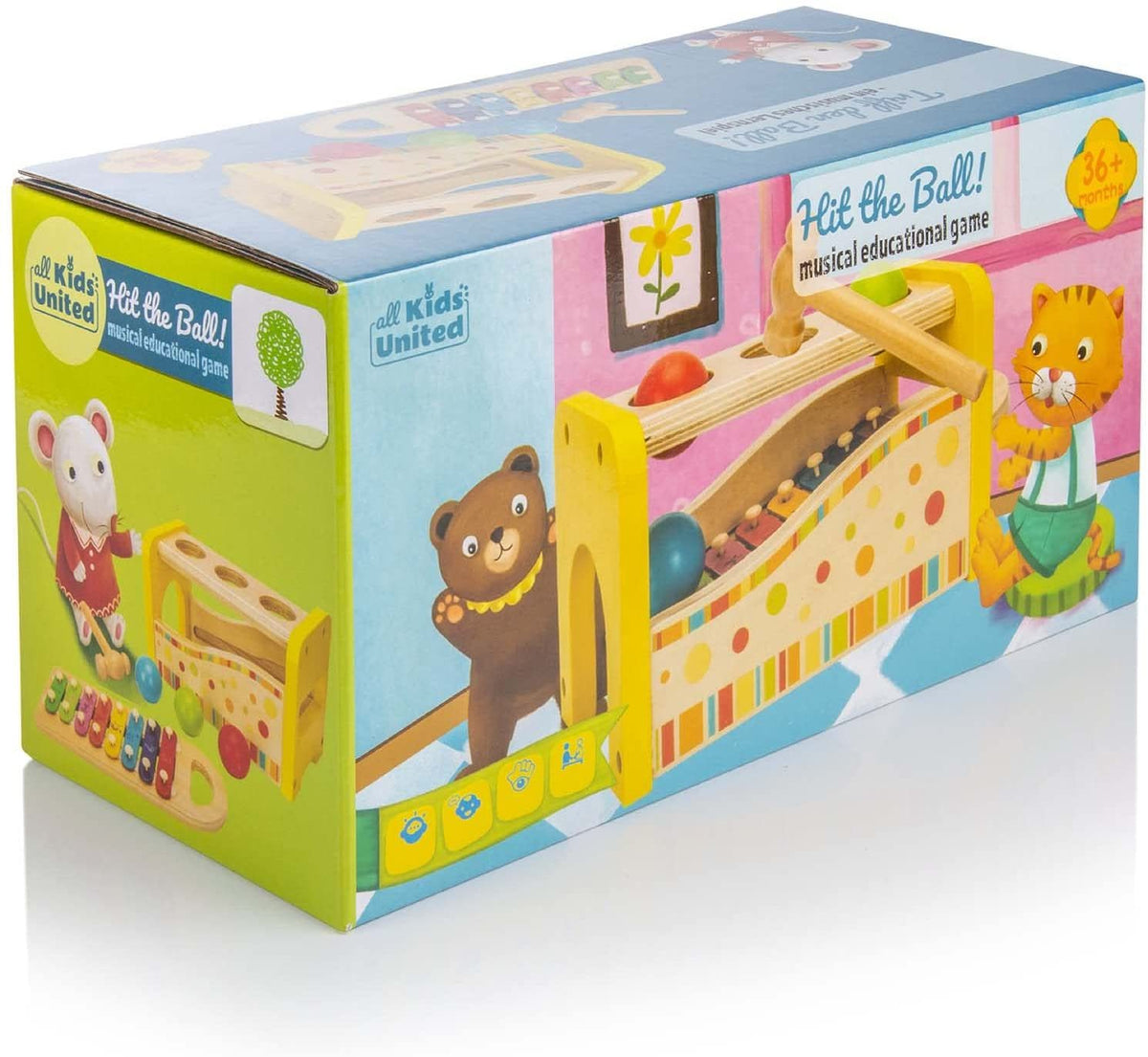 Sortierwürfel, Sortierspielzeug und Musikinstrument 3in1 Kinderspielzeug – Triff den Ball – SKU 78770541 – PT01 #Variante_Triff den Ball