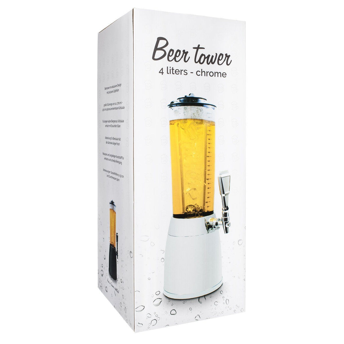 Biertower 4L Trinksäule mit Kühlung – Party-Zapfsäule für Bier & Drinks – Set – SKU 8178165 – PT04 #Variante_Set