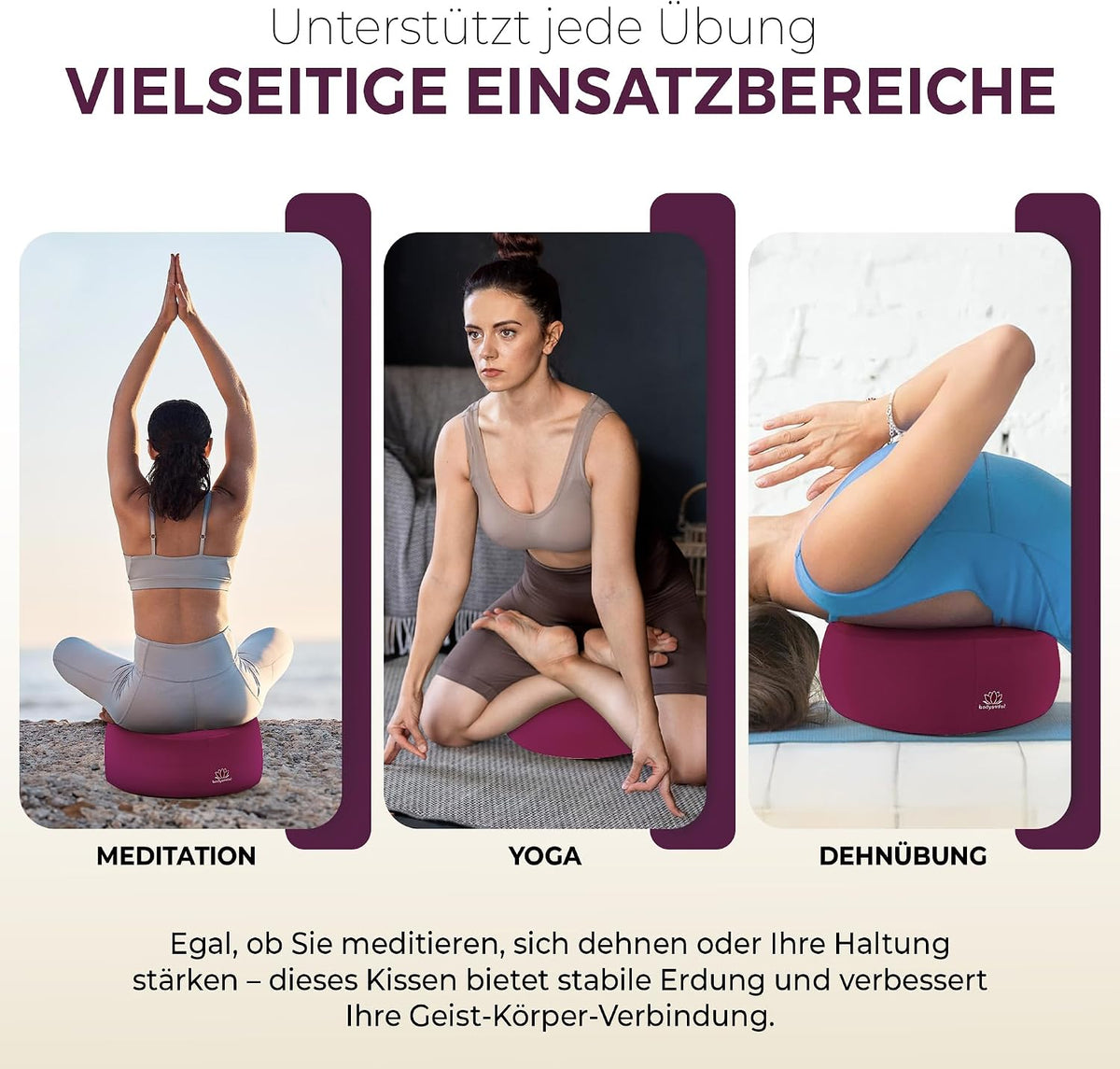 Yoga Meditationskissen - Ergonomisches Bodenkissen zur Entspannung
