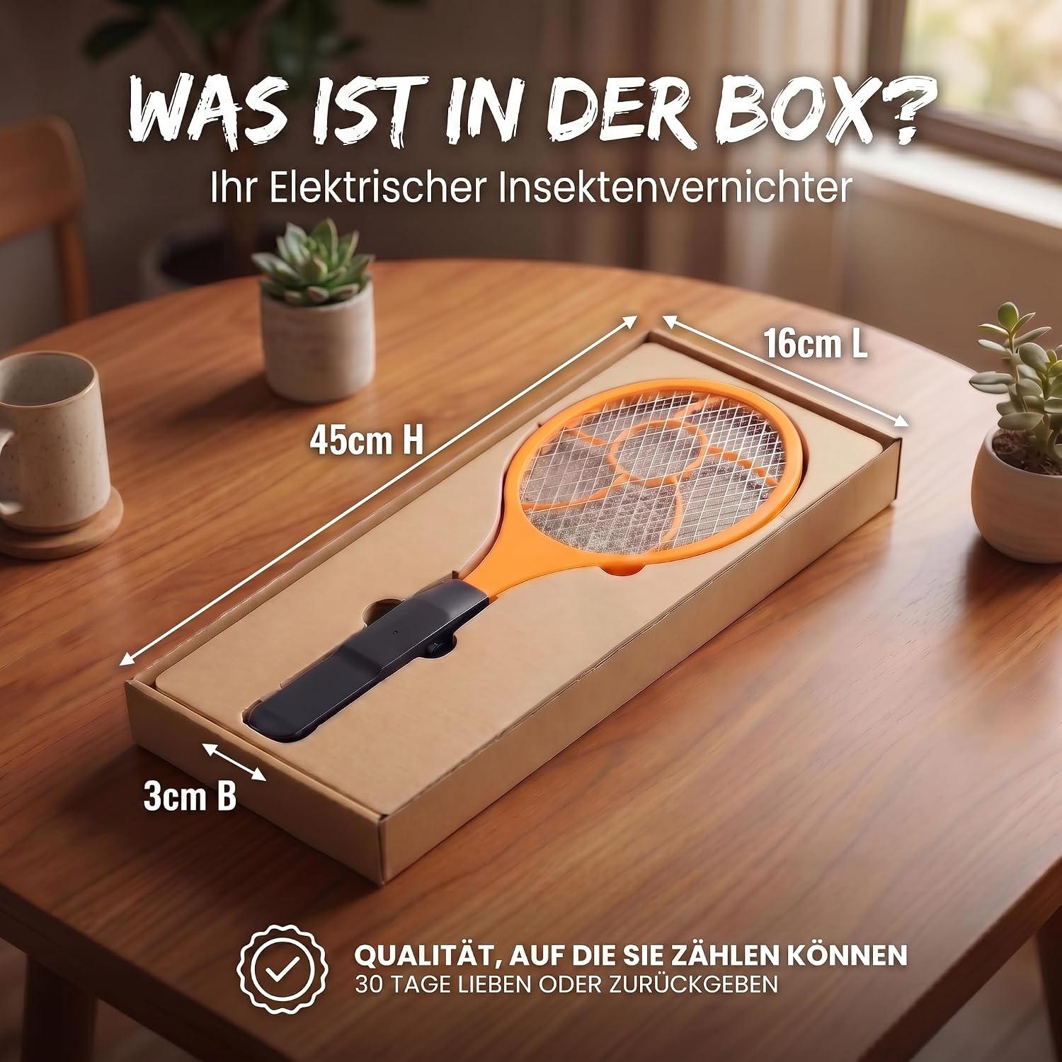 Elektrische Fliegenklatsche 3er Set - Insektenvernichter für Zuhause