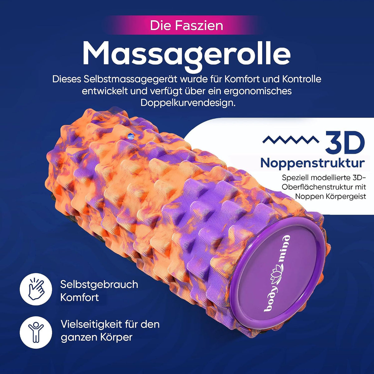 Body & Mind Faszienrolle – Massage-Rolle für Faszientraining
