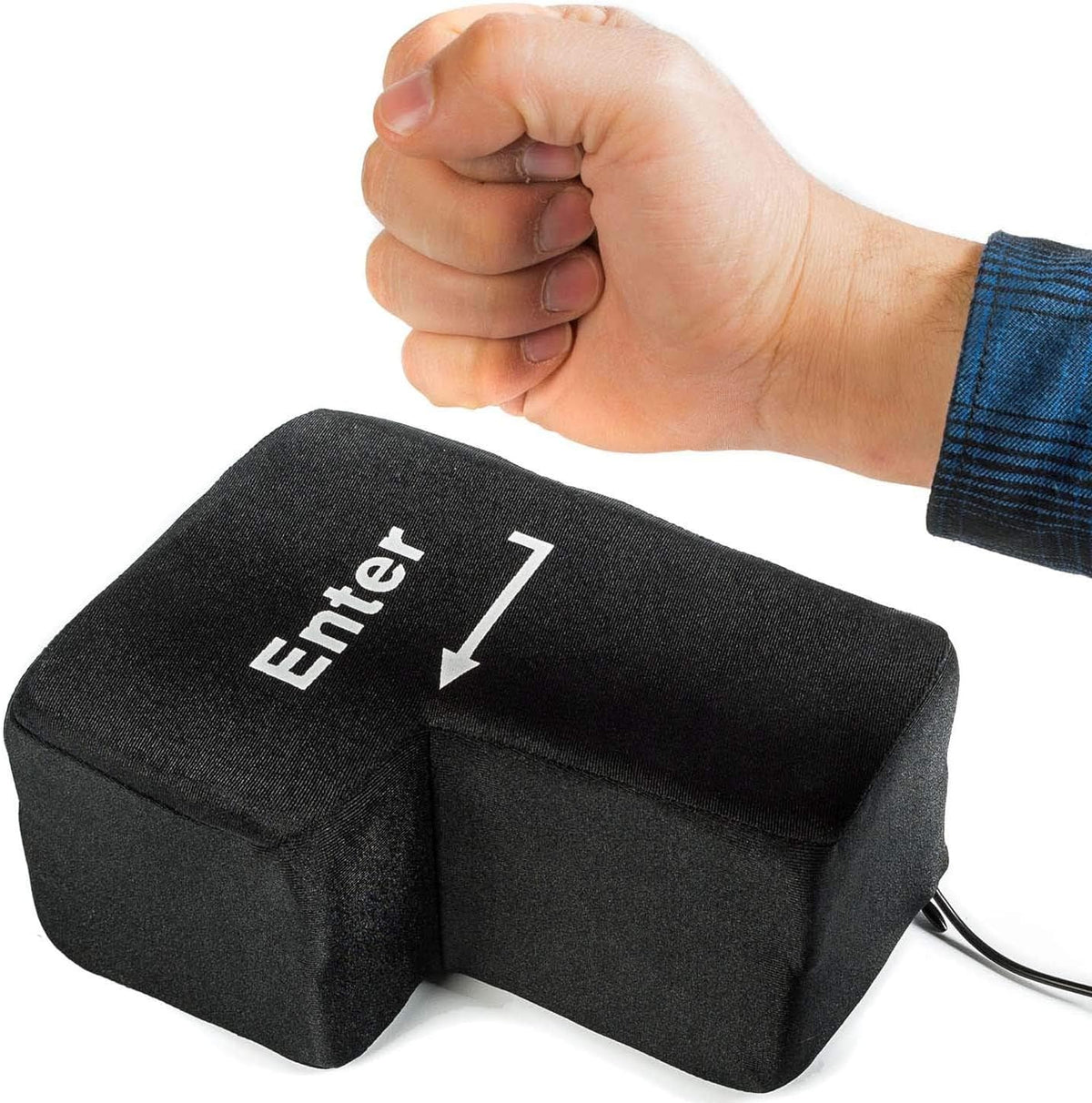 XXL Big Enter Taste USB - Anti-Stress Kissen für Büro & Gaming