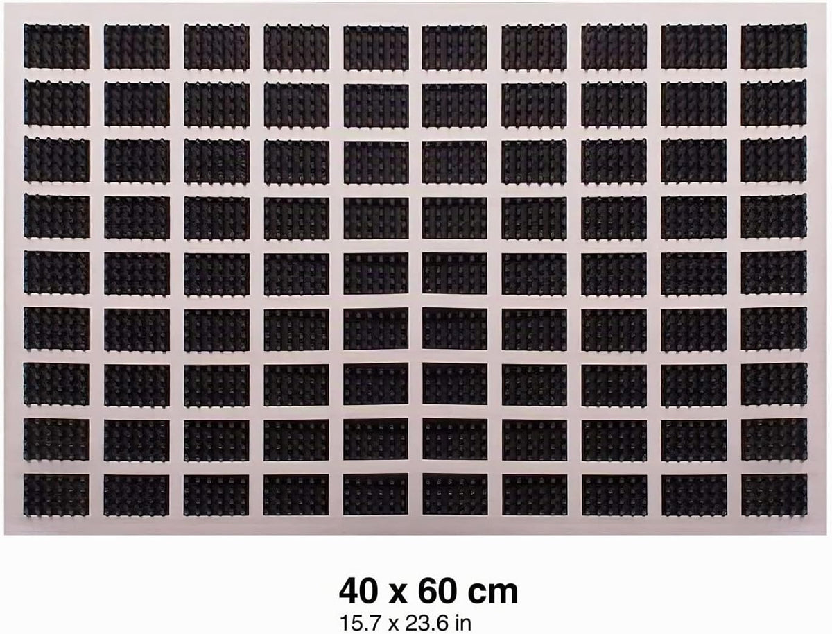 Luxus Edelstahl-Optik Fußmatte – 60x40 cm, rutschfest & langlebig