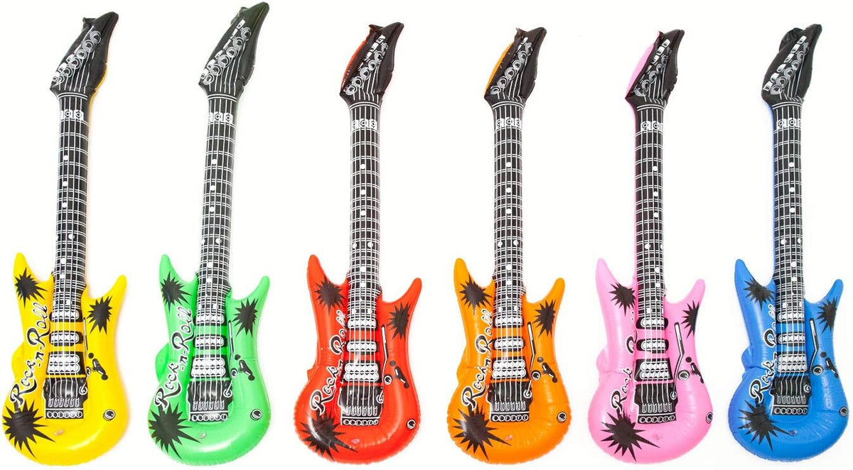 Luftgitarre 100cm - Aufblasbare Rockstar-Gitarre für Partys