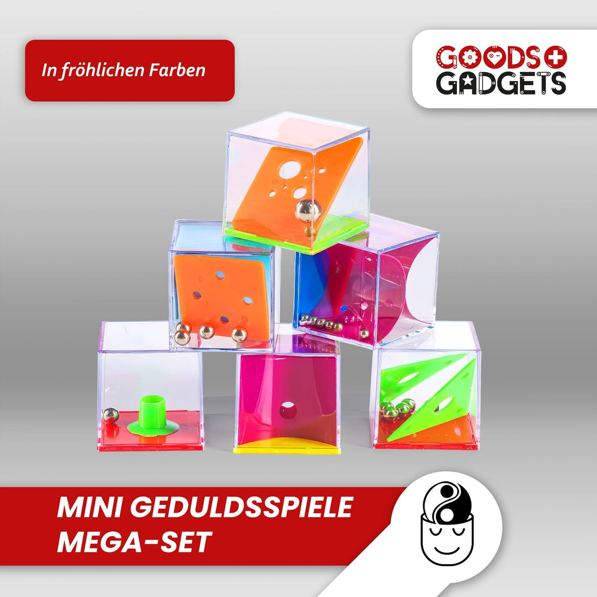 24 Mini Geduldsspiele Set - Labyrinth-Puzzles als Mitgebsel