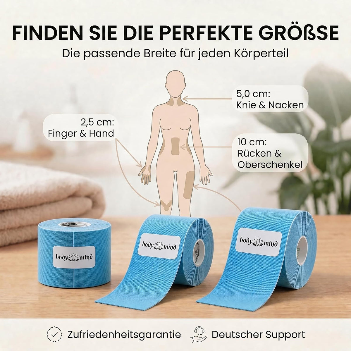 Kinesiologie-Tape 5cm x 5m – Elastisches Physio-Sporttape