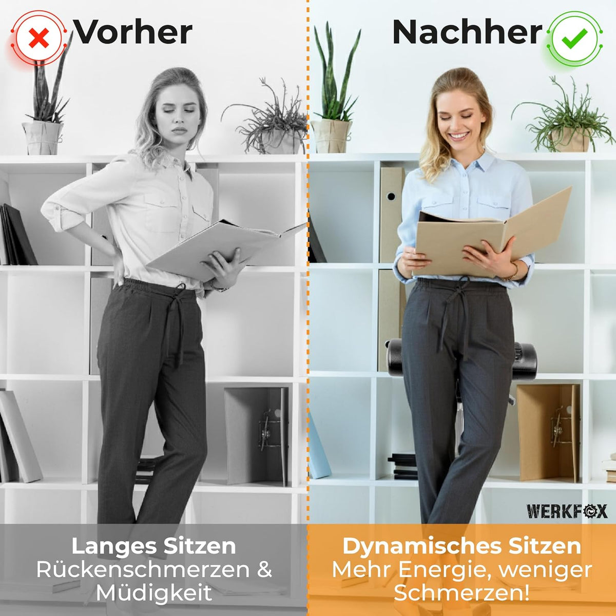 Ergonomischer Stehhocker & Stehhilfe – Höhenverstellbarer Bürostuhl
