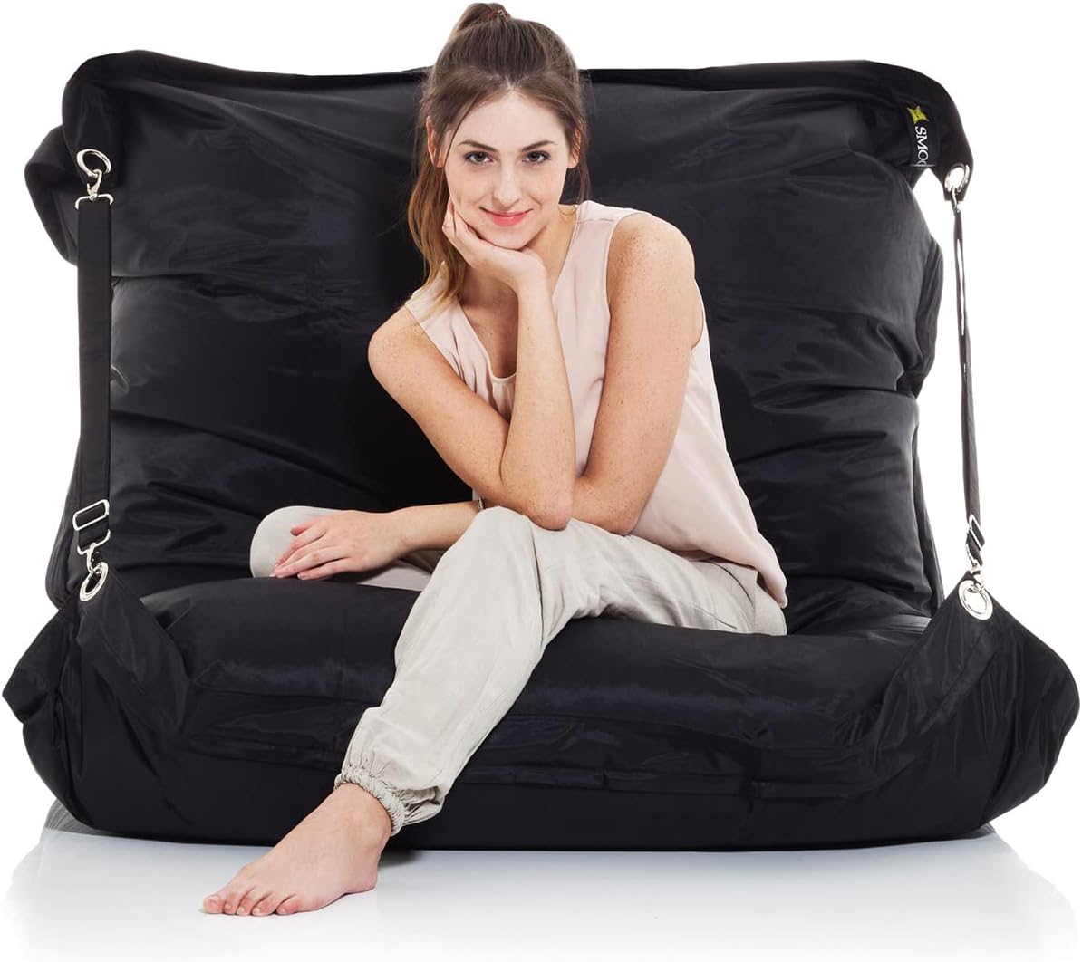 Smoothy Supreme XXL Sitzsack - Outdoor & Indoor 185x145cm Schwarz