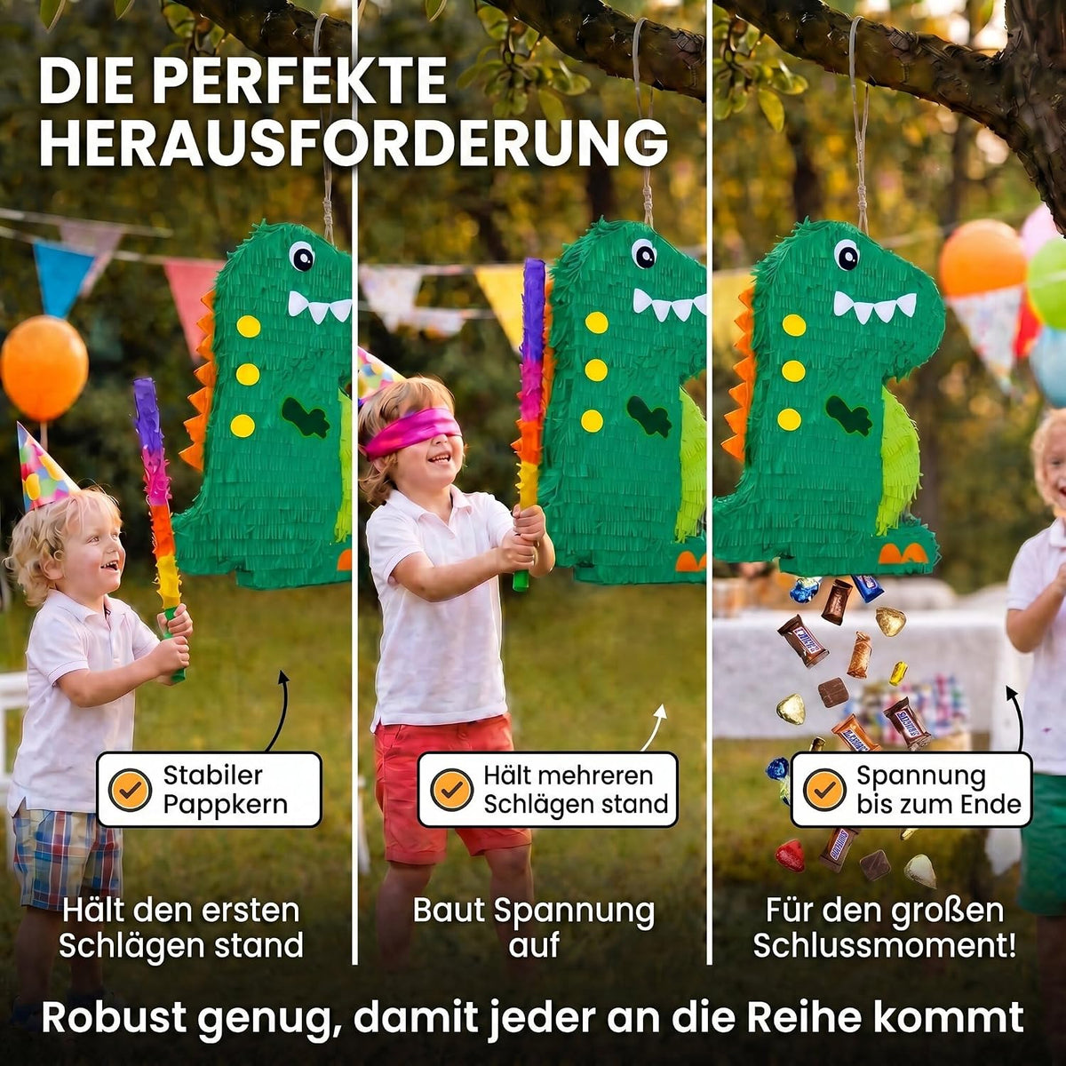 Dinosaurier Pinata für Kindergeburtstag - Deko-Highlight