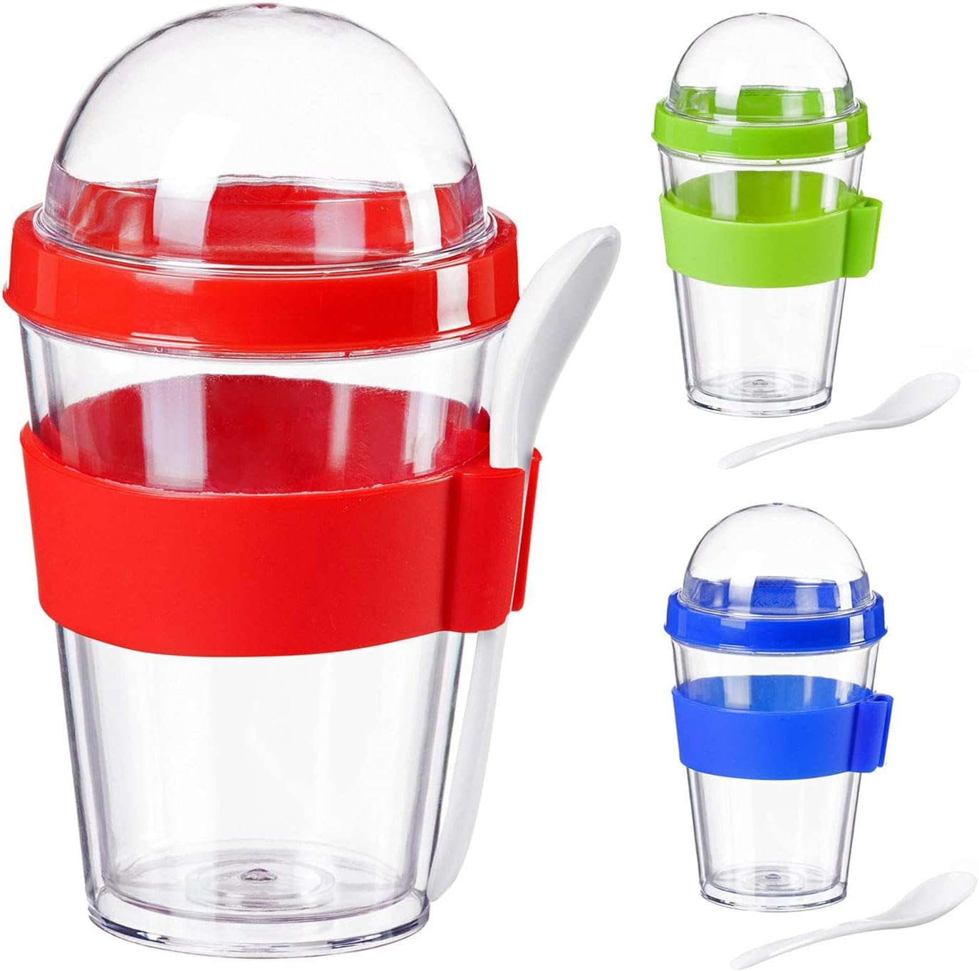 Joghurt- & Müsli-Becher für Unterwegs - 2-in-1 Müsli 2 go Becher Blau