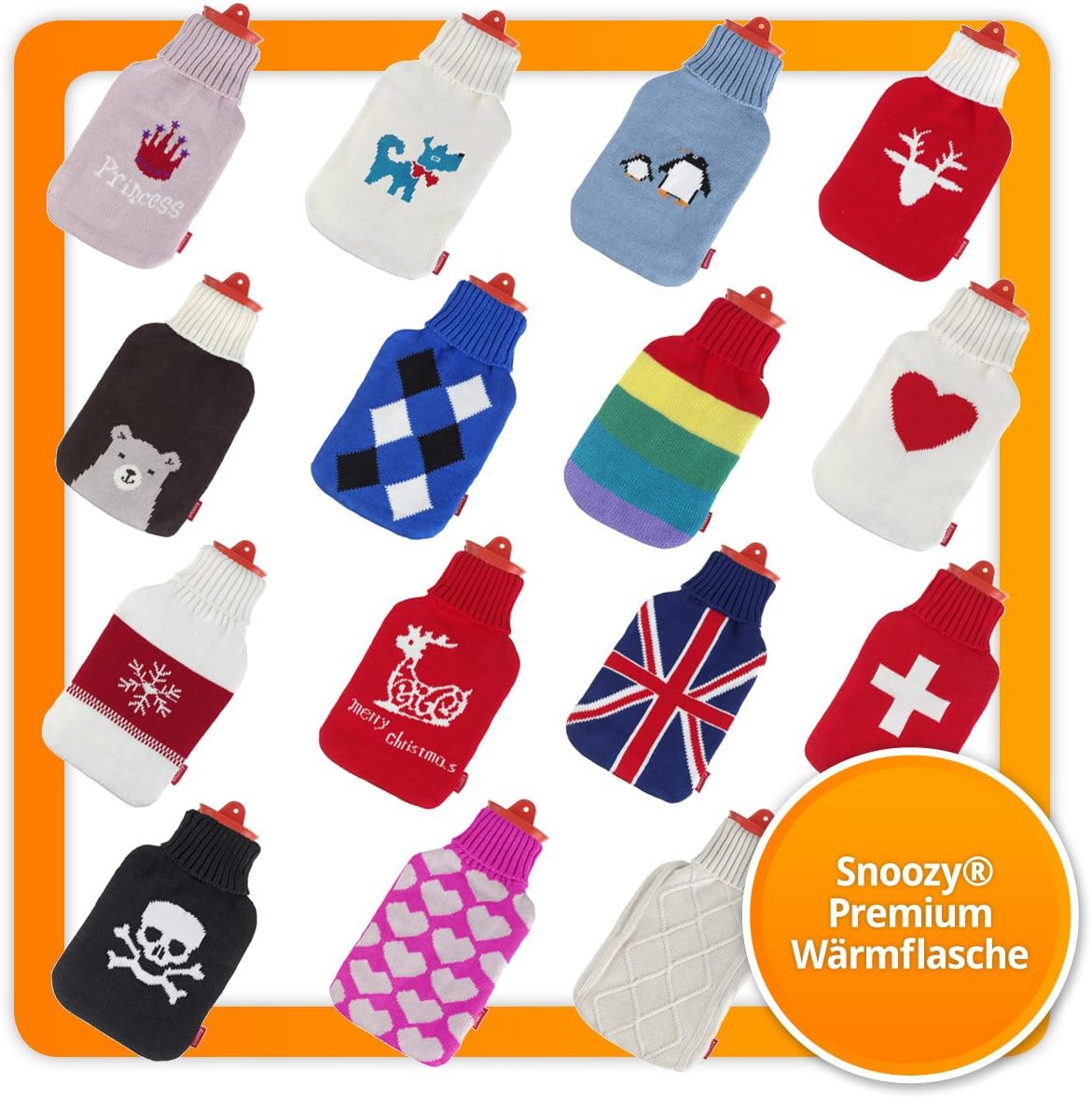 Snoozy® 2L Wärmflasche mit Pirat-Bezug - Kuschelig & Langlebig