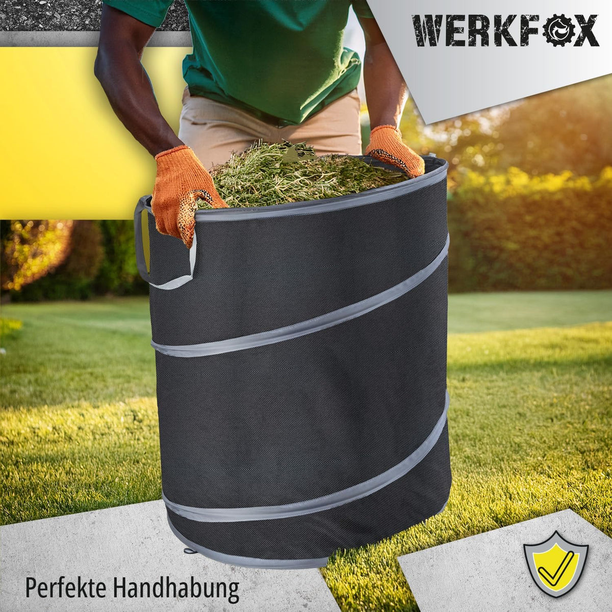 Pop-Up Garten-Abfallsack - Selbststehender Laubsack, 215 Liter