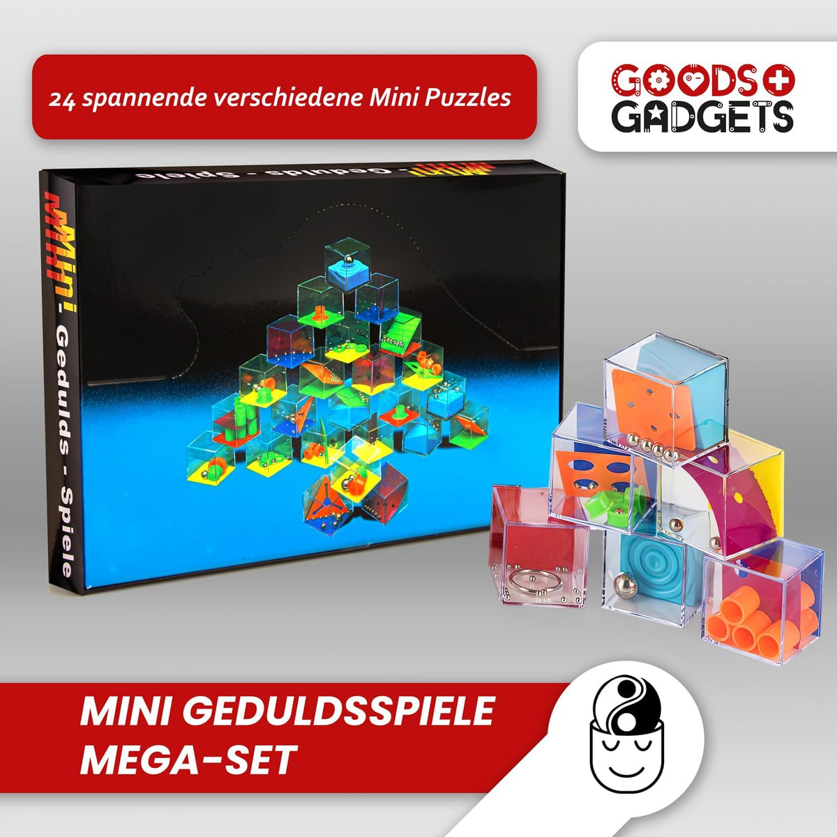 24 Mini Geduldsspiele Set - Labyrinth-Puzzles als Mitgebsel