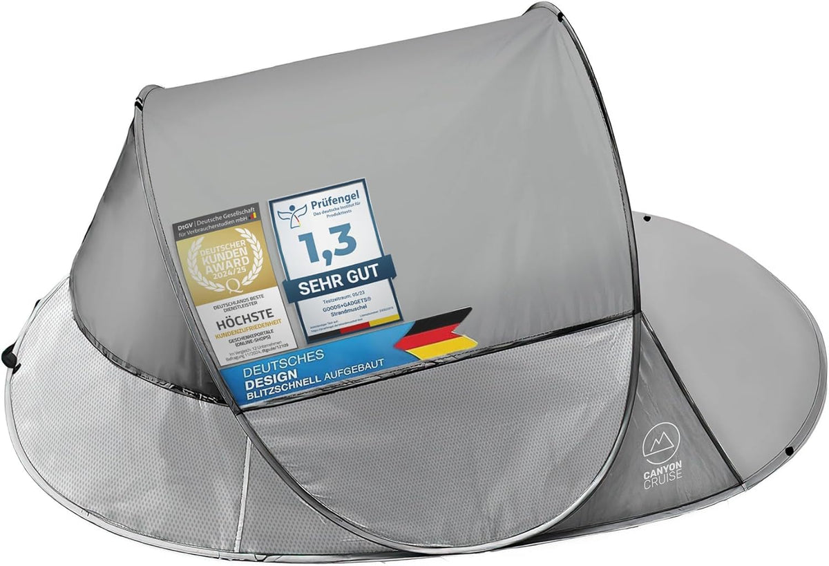 Automatik-Wurfzelt Strandmuschel - UV-Schutz Pop-Up Strandzelt