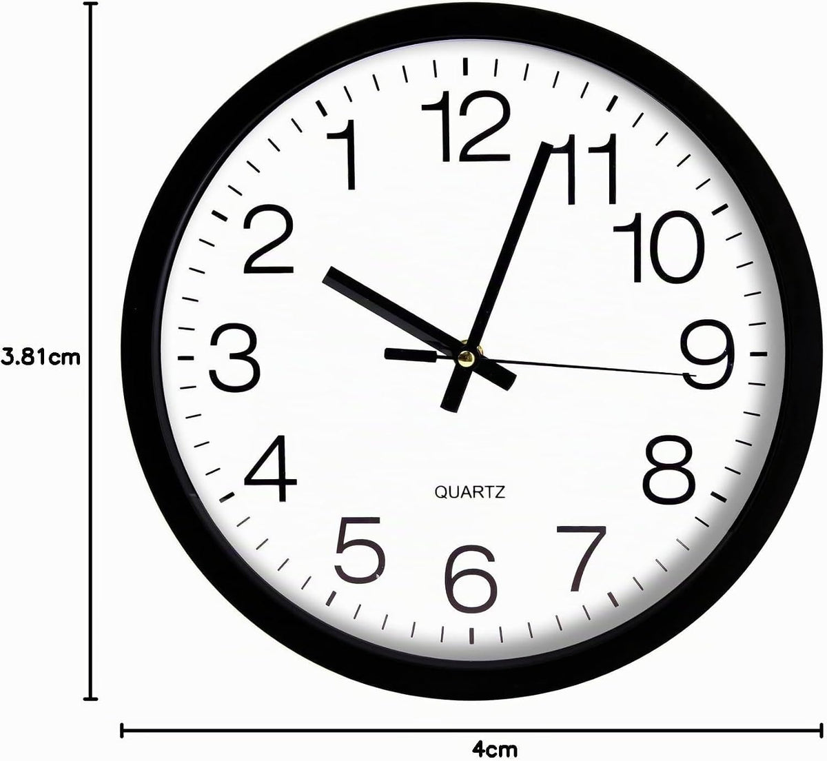 Rückwärts-Wanduhr 30 cm – Witzige Design-Uhr mit lautlosem Uhrwerk