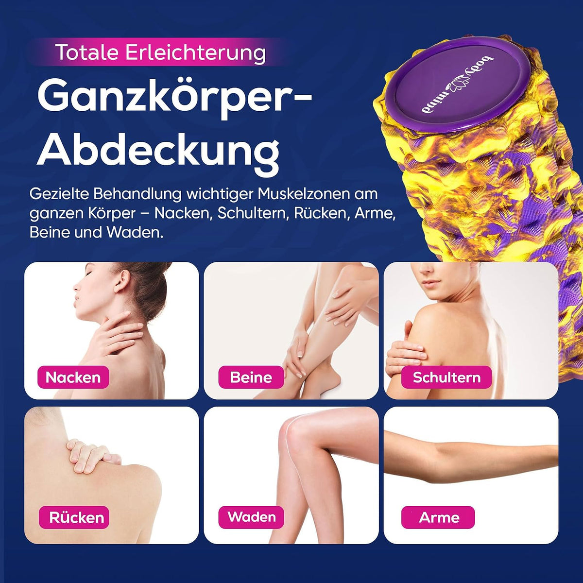 Body & Mind Faszienrolle – Massage-Rolle für Faszientraining