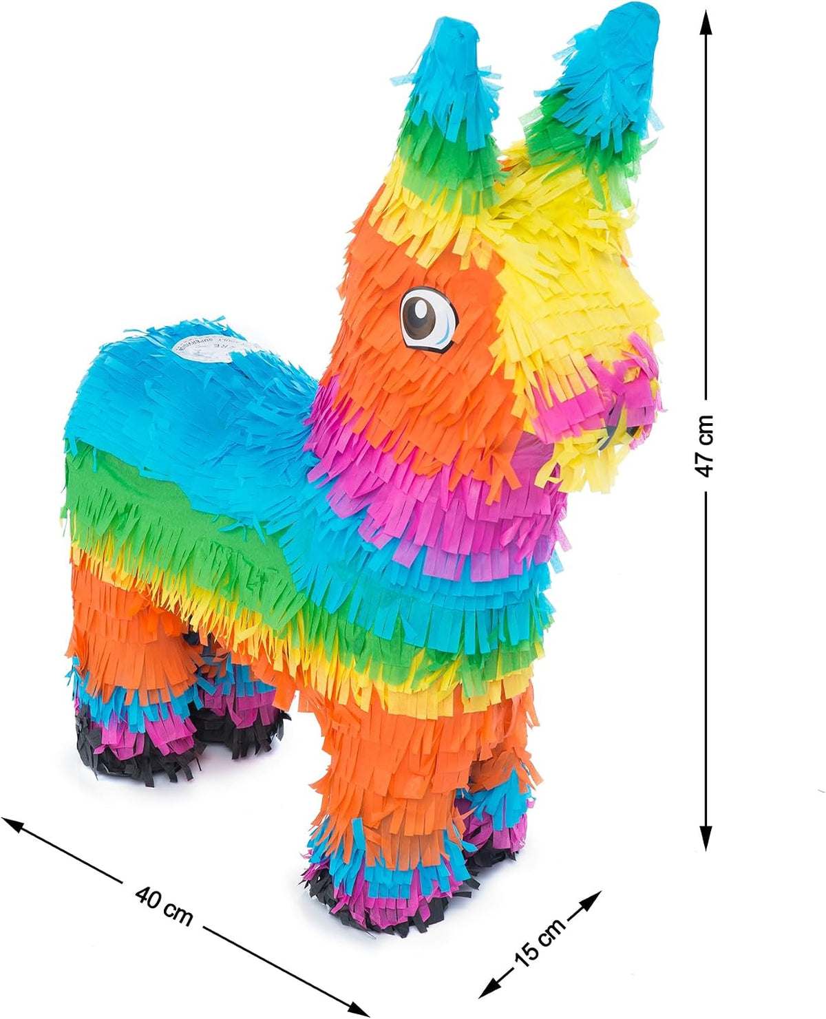 Piñata Set für Kindergeburtstag mit Stab & Augenmaske – Bunter Spaß