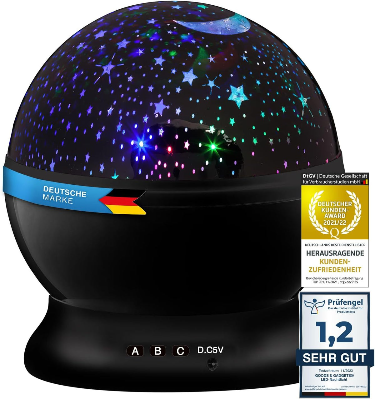 LED Sternenhimmel Projektor für Kinder - Black Edition Nachtlicht