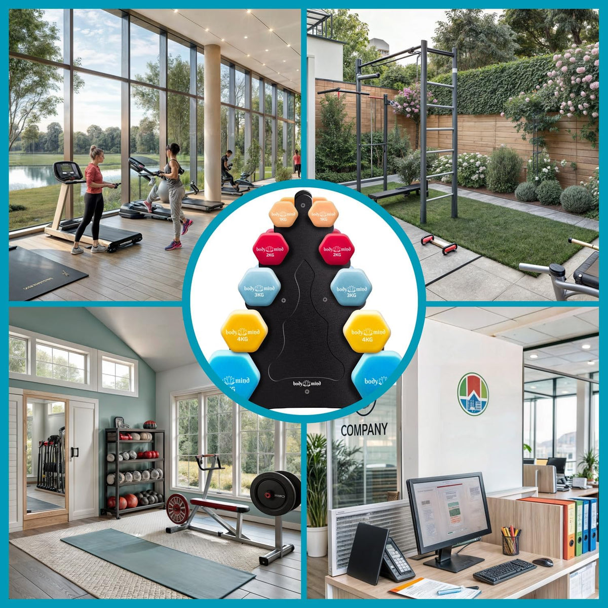 Neopren-Kurzhantel-Set mit Ständer – Platzsparendes Home-Gym