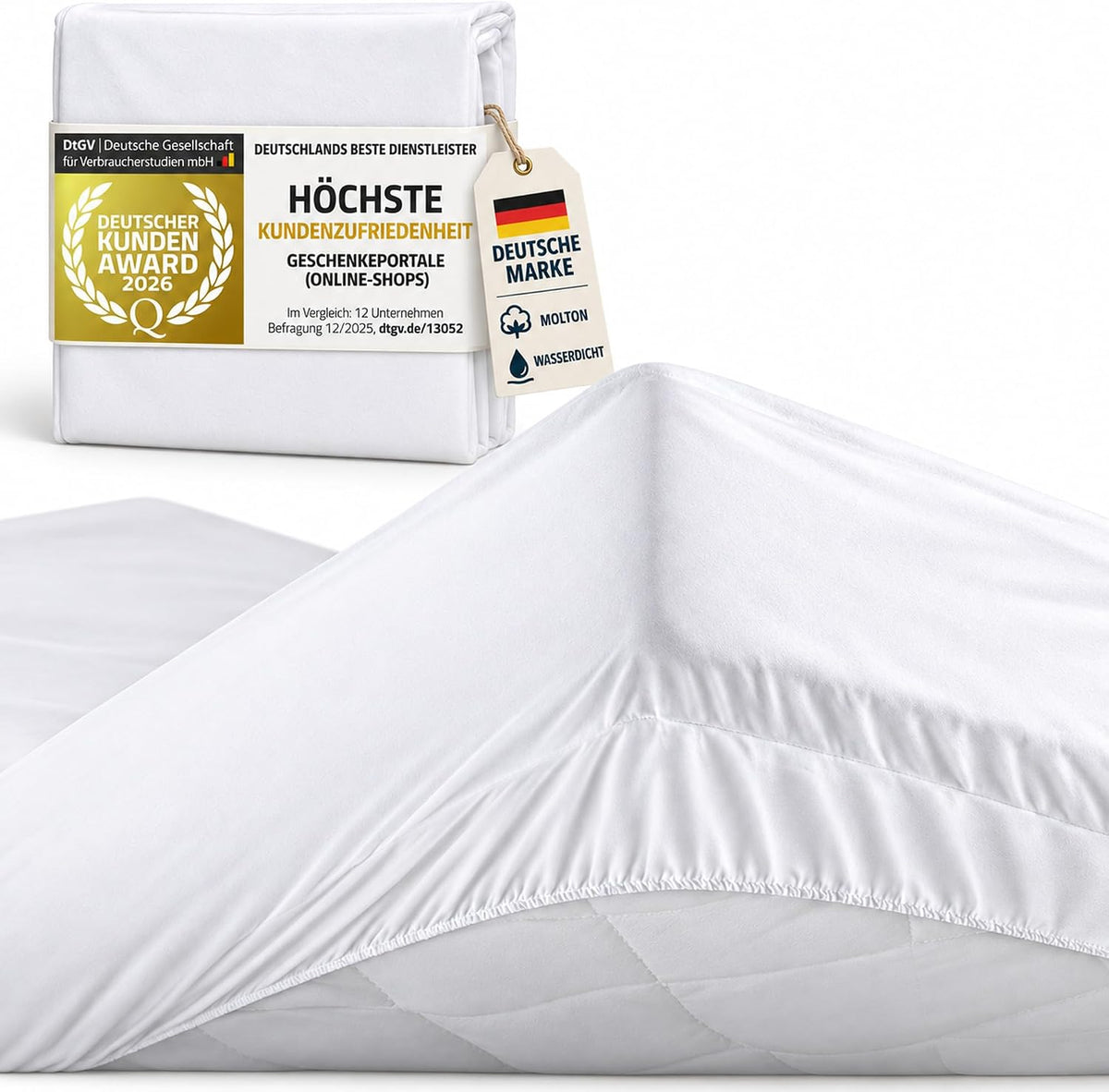Molton Matratzenschoner 140x200cm - Wasserdichte Betteinlage