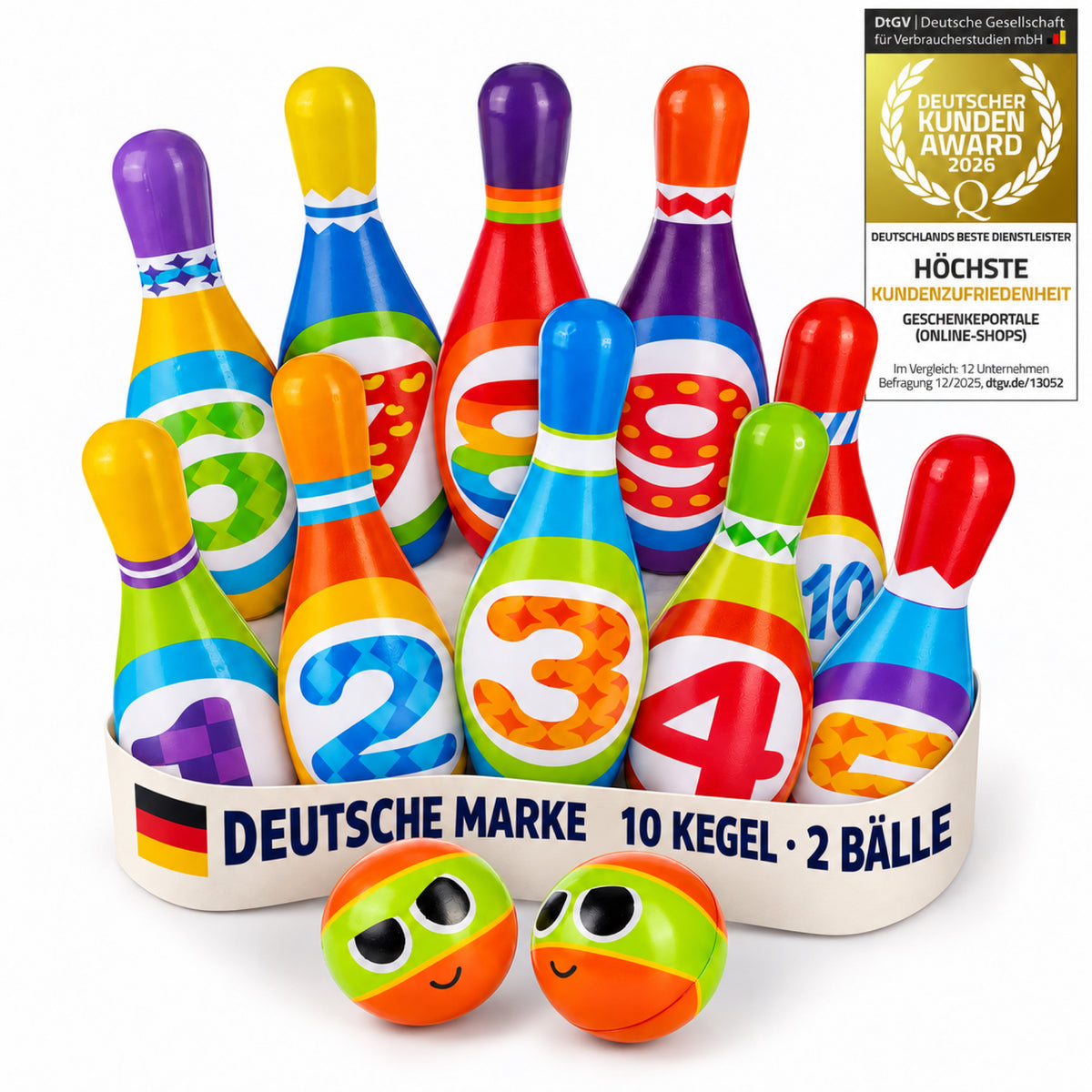 Bowling-Set Kinder 10er Set – Bild 1 #Variante_10er Set