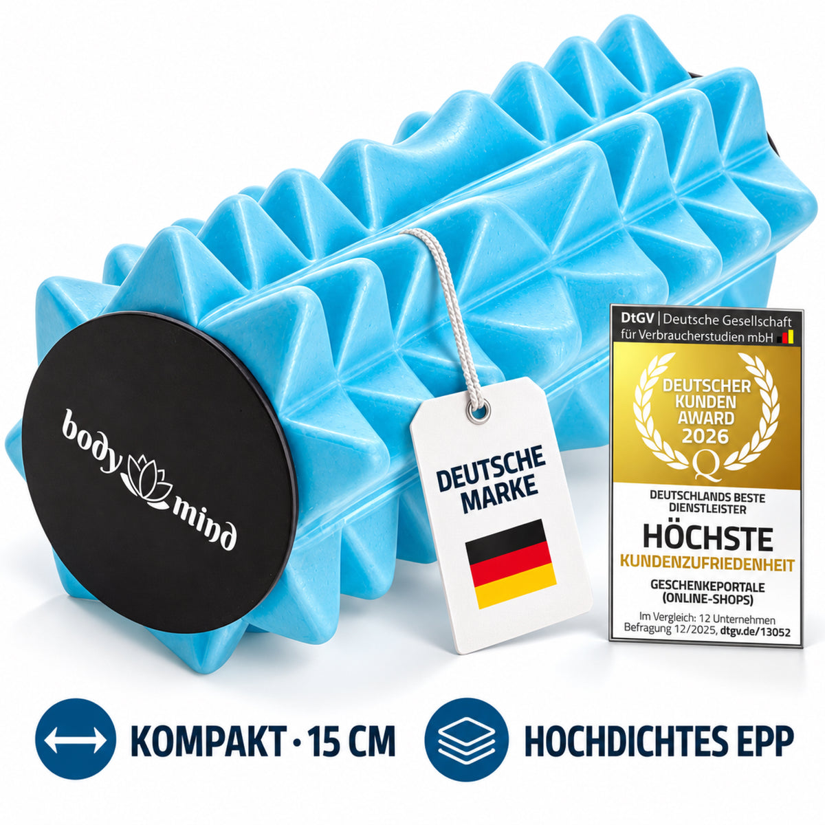 Body & Mind Mini-Faszienrolle – Blau #Farbe_Blau