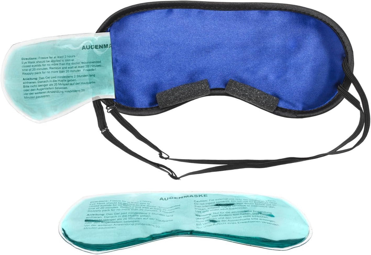 Feluna Schlafmaske mit Kühlpad – Premium Satin Augenmaske