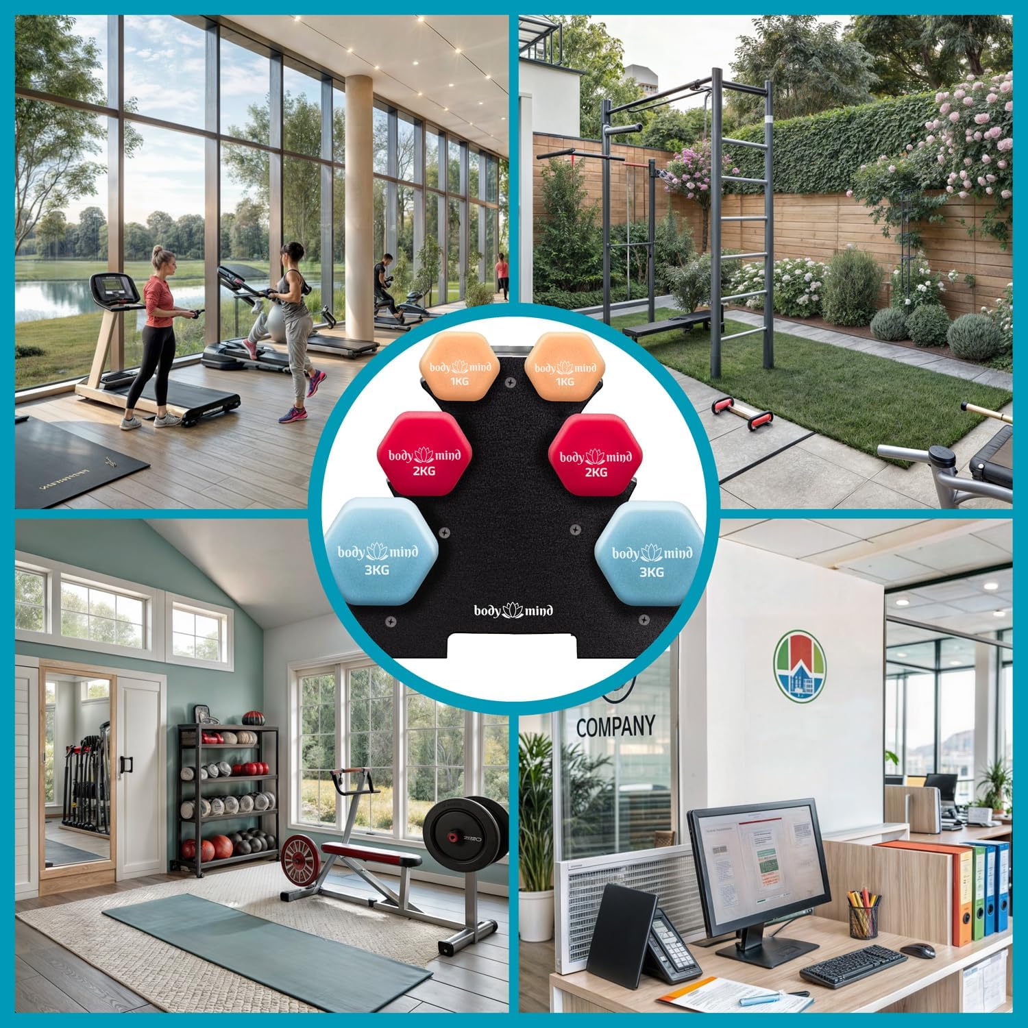 Neopren-Kurzhantel-Set mit Ständer – Platzsparendes Home-Gym