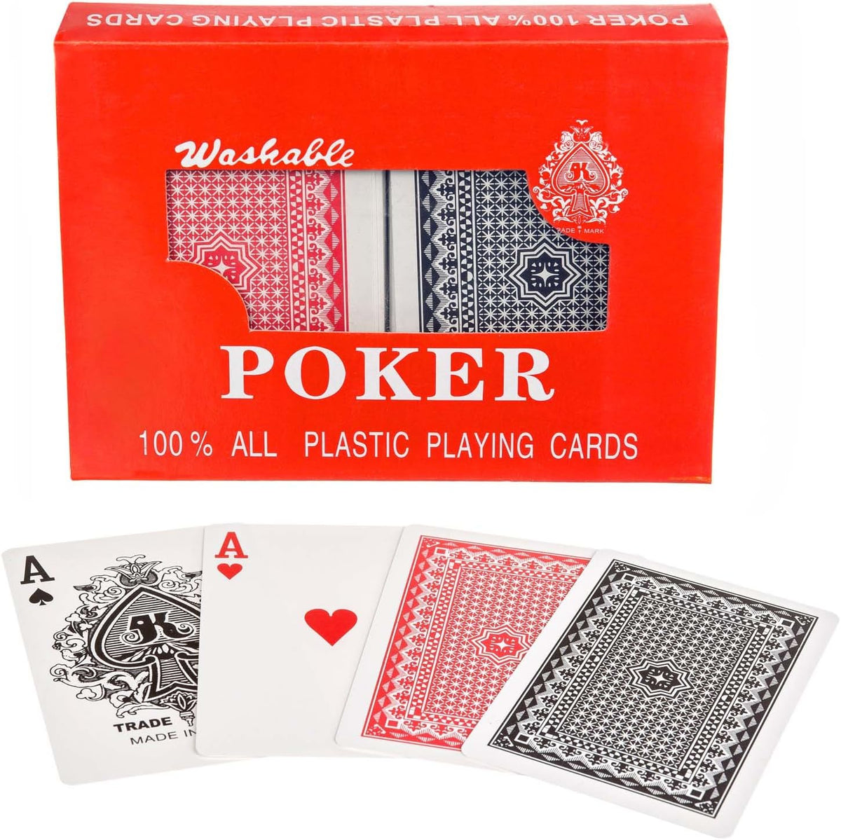 Profi-Pokerkarten 2er Set – 100% Plastik & Wasserfest – Hauptbild