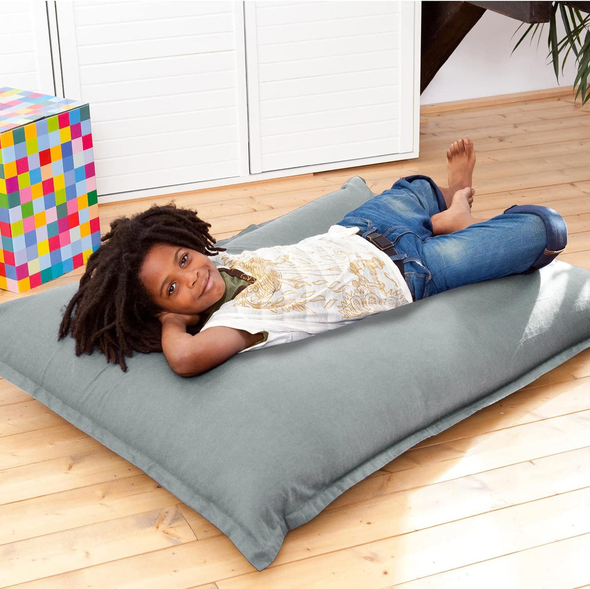 Smoothy Sitzsack Cotton Jr. – Bequemer Kindersitzsack – 140x110 cm