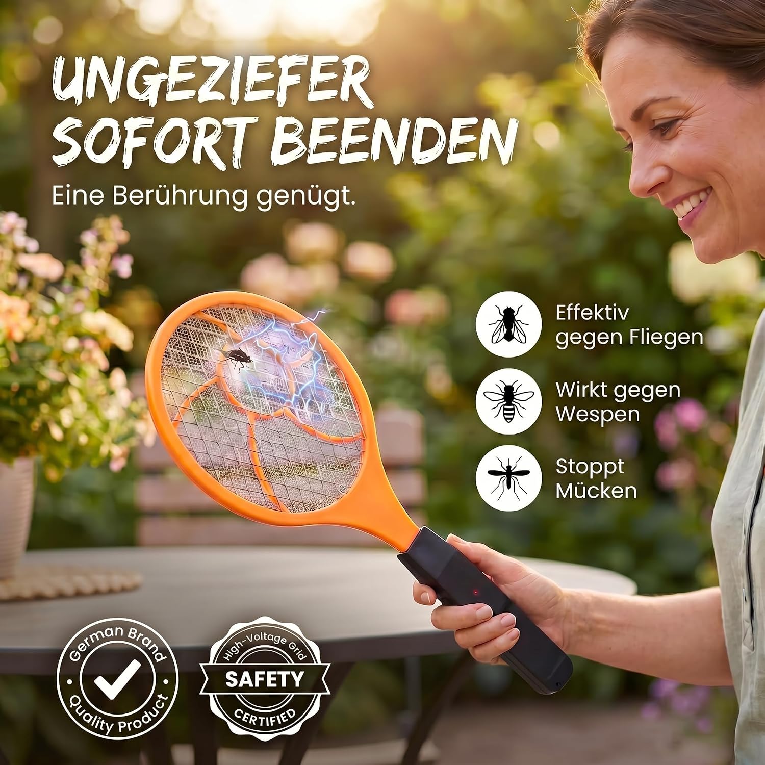Elektrische Fliegenklatsche - Mücken- & Insektenvernichter