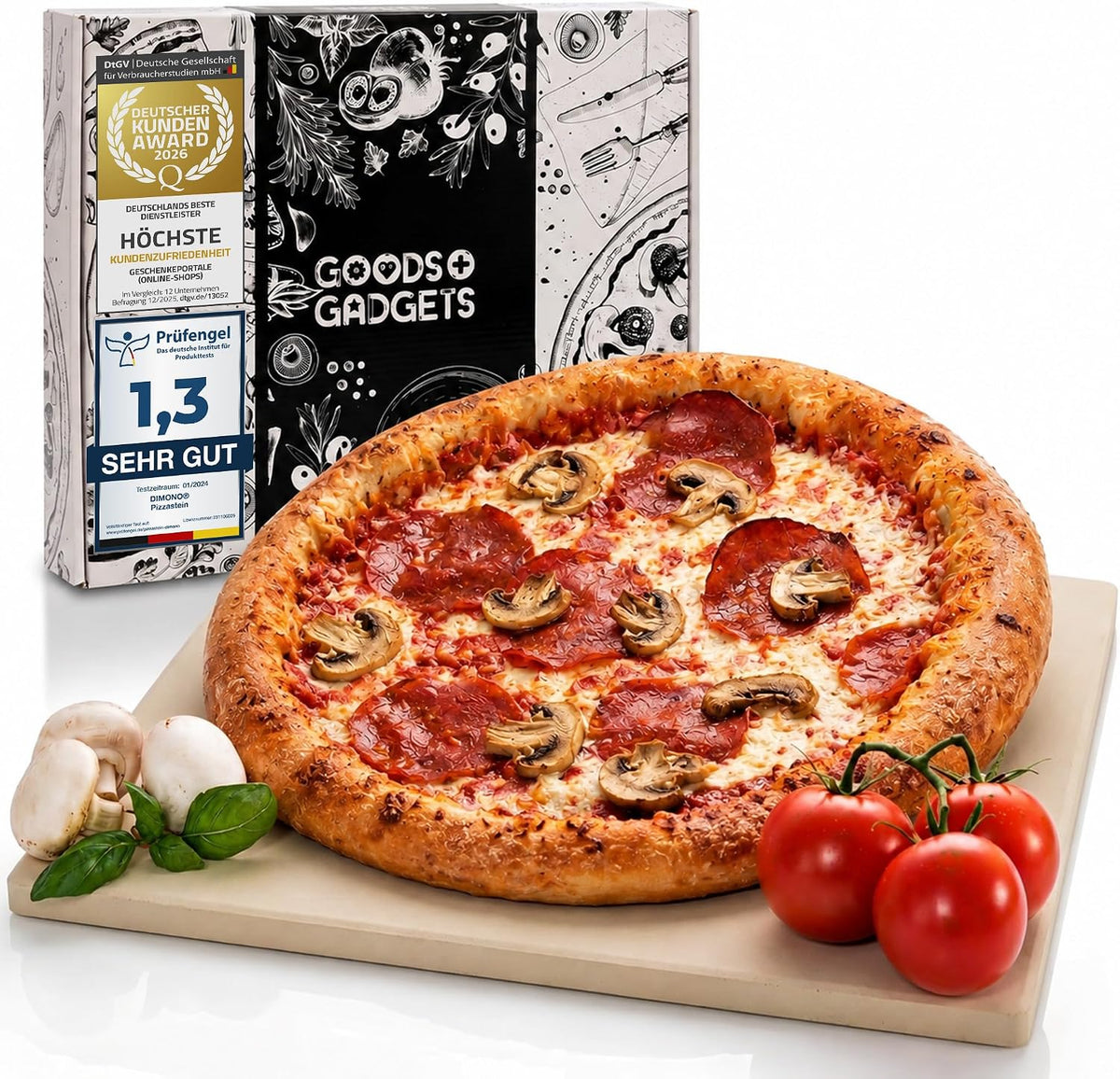Pizzastein für Backofen & Gasgrill - Brotbackstein