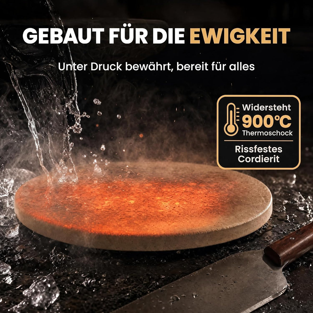 Pizzastein für Backofen & Gasgrill - Brotbackstein