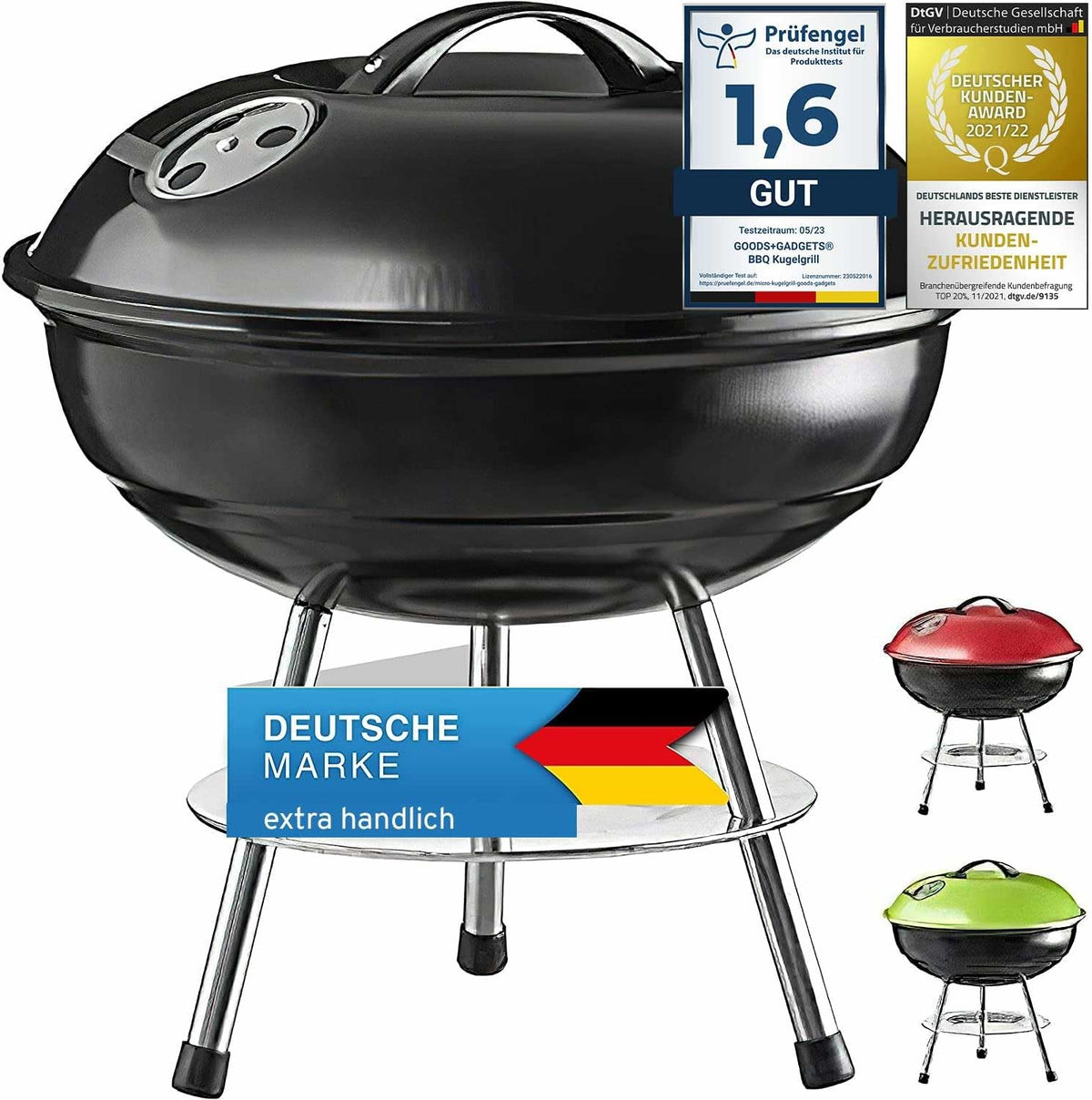 Micro BBQ Kugelgrill - Kompakter Holzkohle-Reisegrill für Camping