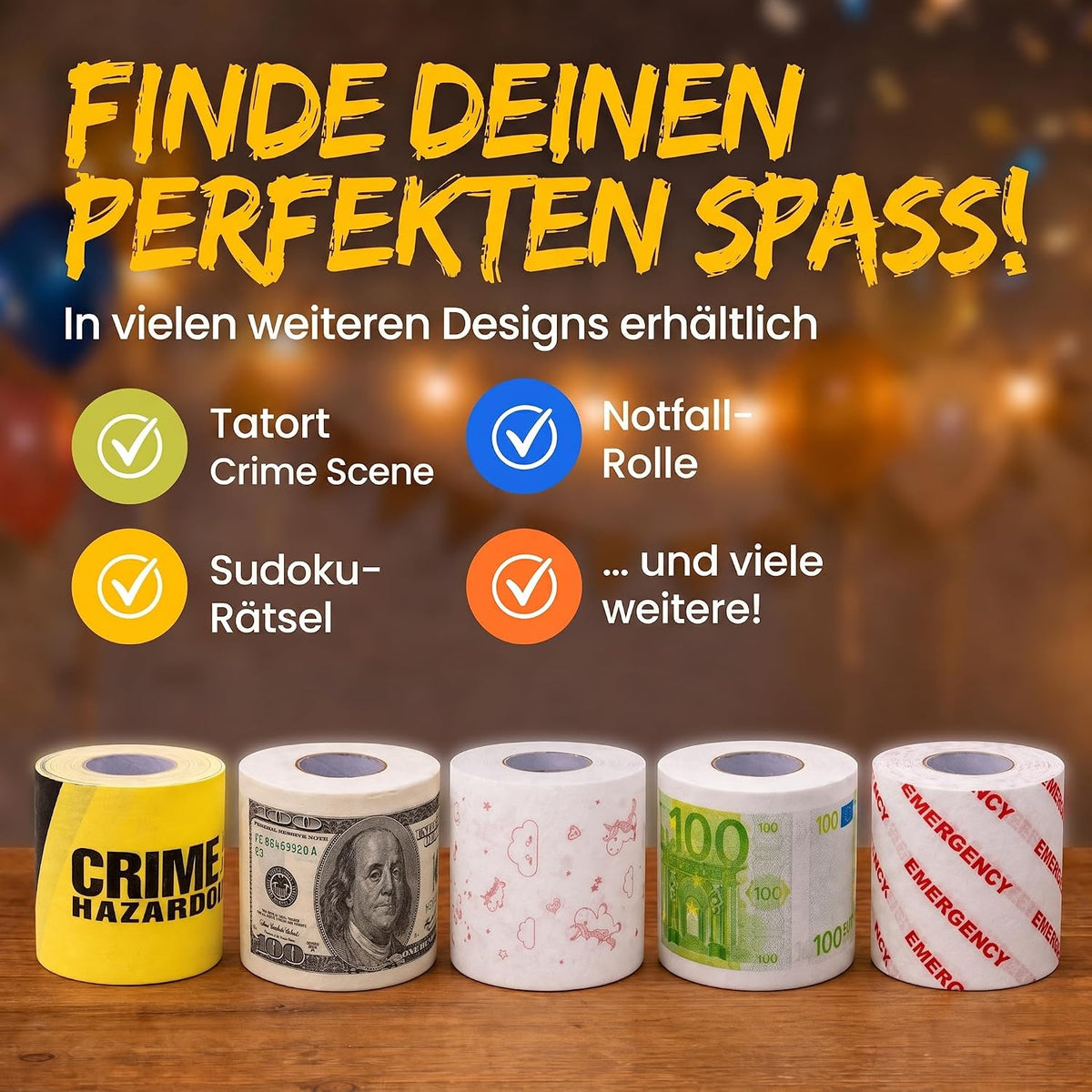 Crime Scene Toilettenpapier - Witziges Klopapier & Scherzartikel