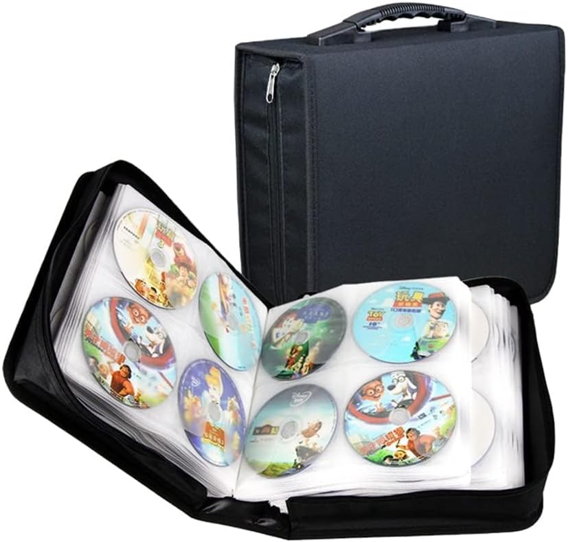 CD-Tasche für 240 CDs & DVDs - Robuster Disc-Organizer mit Reißverschluss