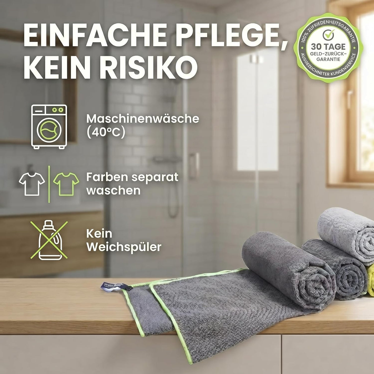 Mikrofaser-Reisehandtuch 80x40 cm – Kompakt & Schnelltrocknend