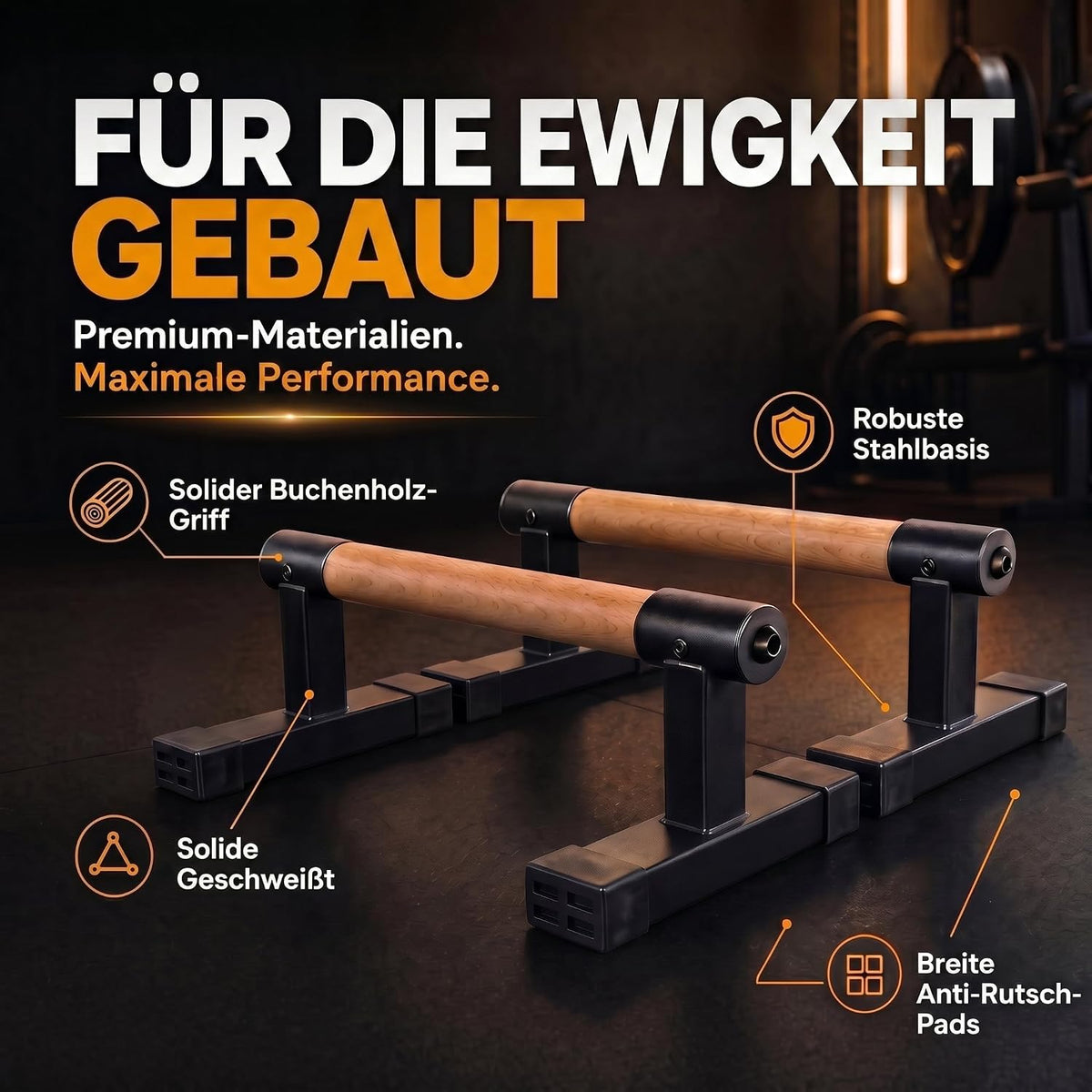 Parallettes Holz-Liegestützgriffe Deluxe – Bild 3 #Variante_Deluxe