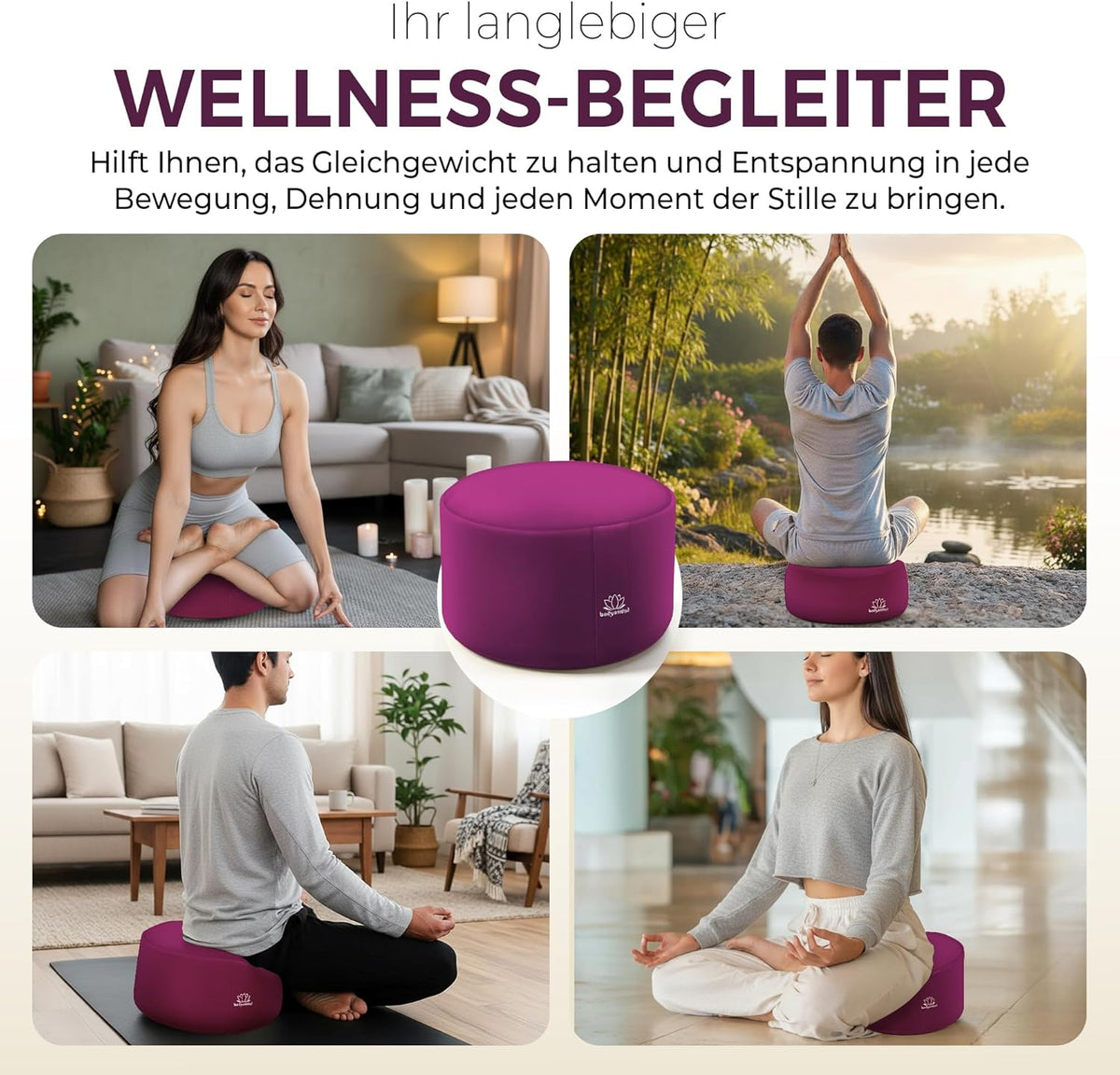 Yoga Meditationskissen - Ergonomisches Bodenkissen zur Entspannung
