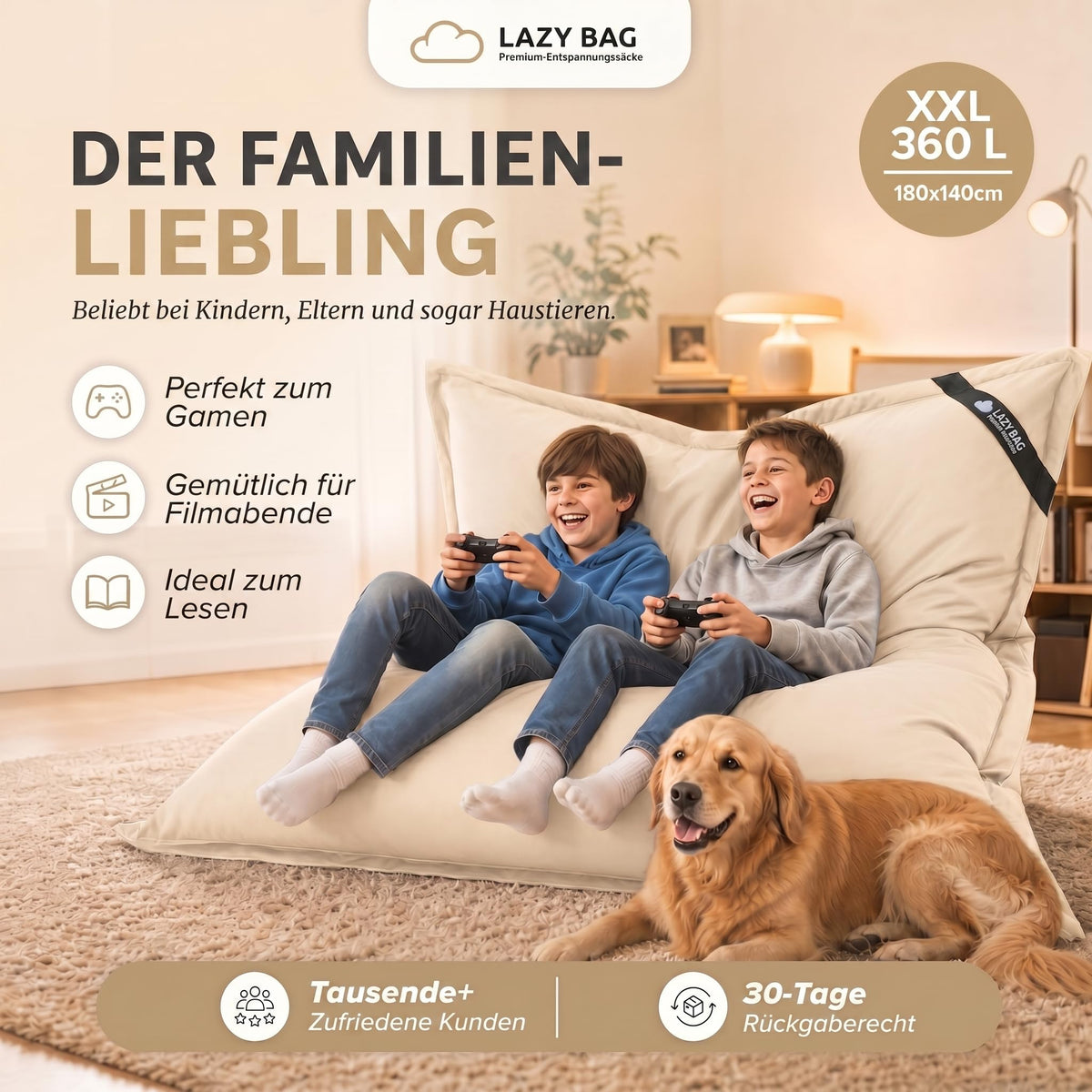 LazyBag Baumwolle Beige – Produktbild 7 #Variante_Beige